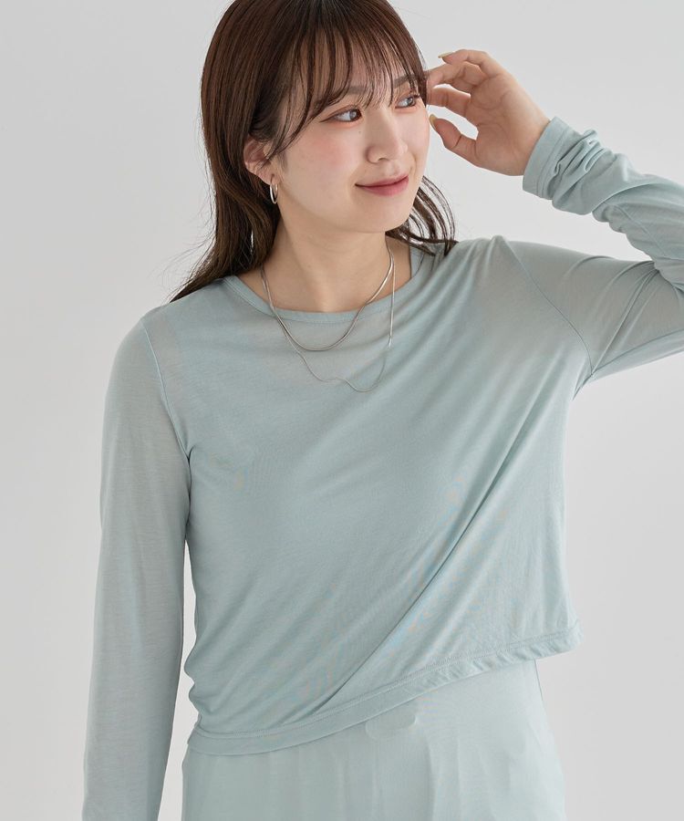 Green Parks「・Petit Fleur レイヤードシアープルオーバー」|Tシャツ・カットソー|