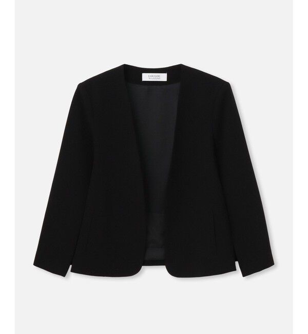 LOULOU WILLOUGHBY「【LOULOU WILLOUGHBY】◇ リトルブラックケープジャケット」|ノーカラージャケット|ブラック