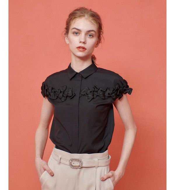 LOULOU WILLOUGHBY「【LOULOU WILLOUGHBY】メニーリボンシャツ」|シャツ・ブラウス|