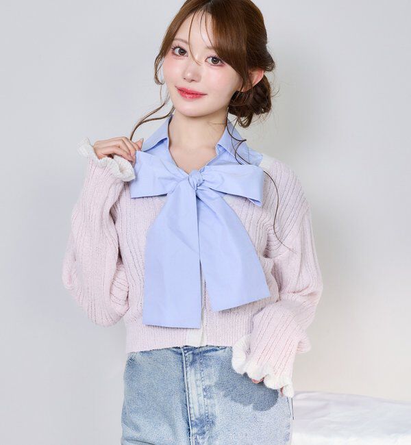  「配色カーディガン」|ニット・セーター|