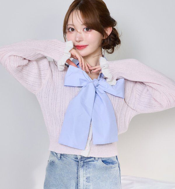  「配色カーディガン」|ニット・セーター|