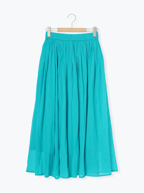 Samansa Mos2 blue「【Made in India】ボイルギャザースカート」|スカート|