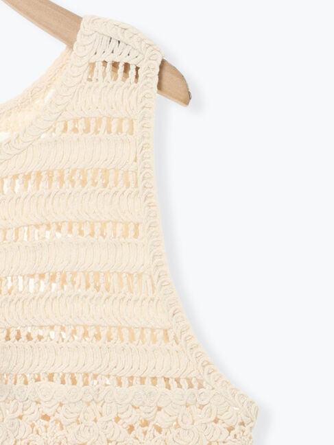 Samansa Mos2「前後2WAYクロシェベスト」|ダウンベスト・ベスト|