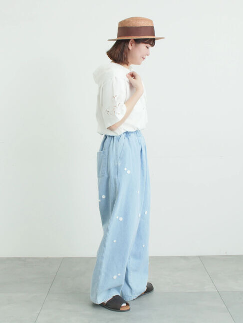 Samansa Mos2「3Dレースモチーフ付きパンツ」|その他|