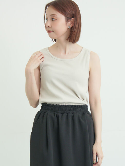 Samansa Mos2「リブテレコタンクトップ」|Tシャツ・カットソー|