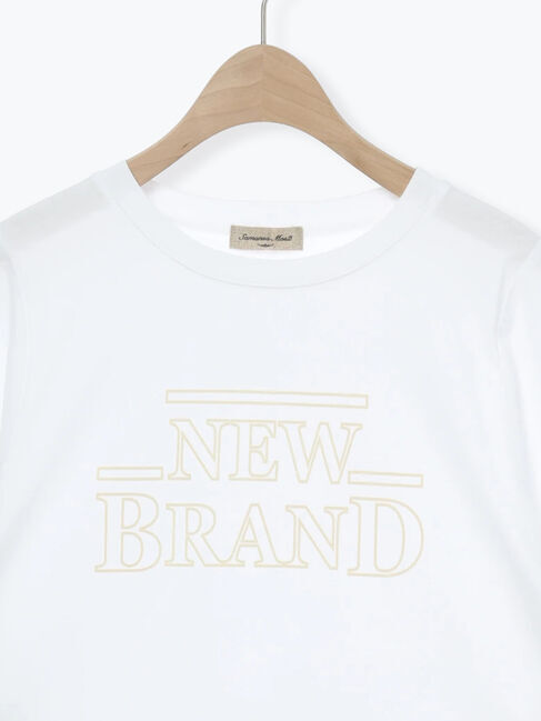 Samansa Mos2「シルケット天竺ワイドアームプリントTシャツ」|Tシャツ・カットソー|