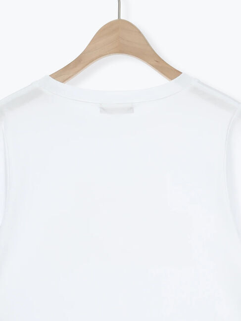 Samansa Mos2「シルケット天竺ワイドアームプリントTシャツ」|Tシャツ・カットソー|