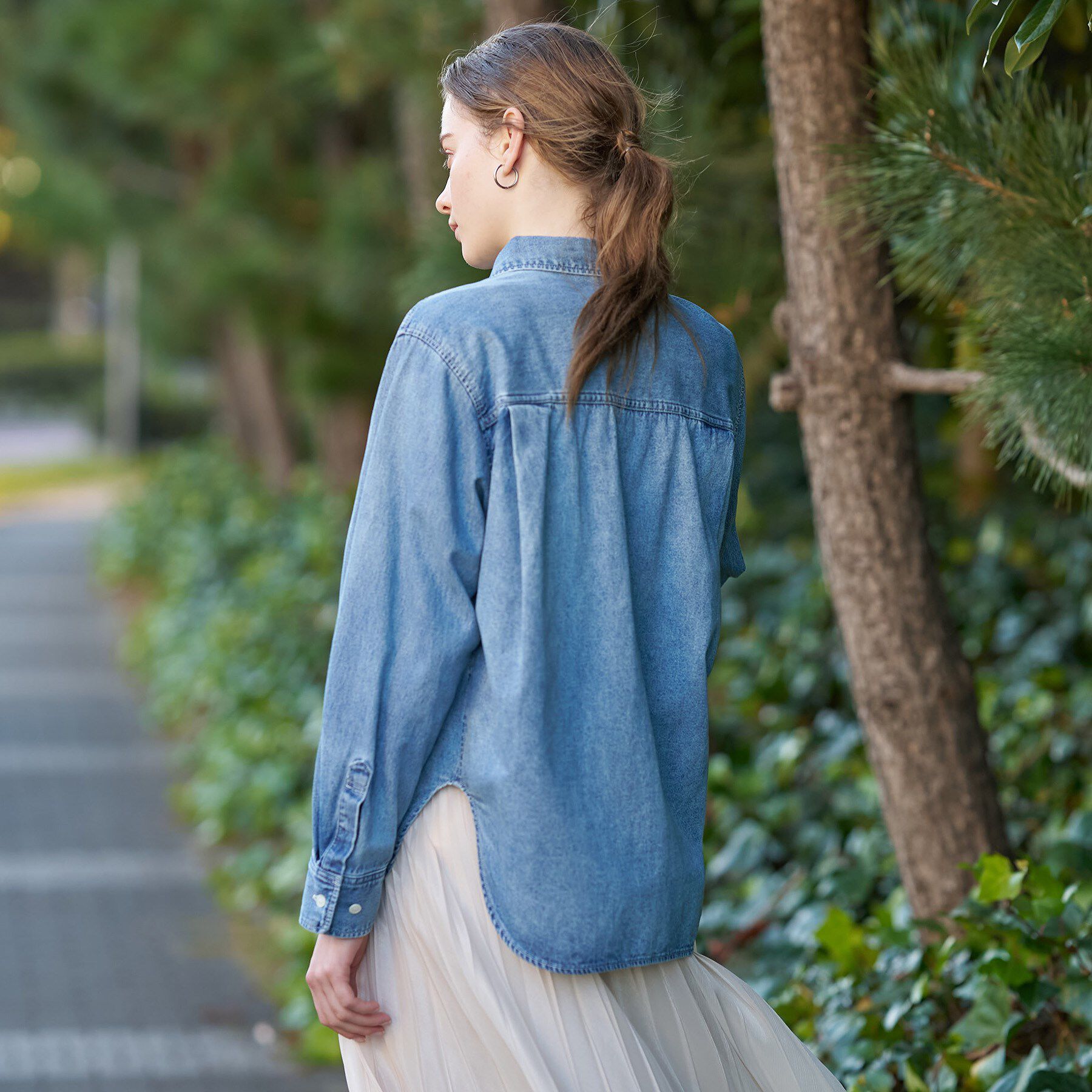 DRESSTERIOR「【ウォッシャブル/羽織りにも】ライトオンスデニムシャツ」|シャツ・ブラウス|