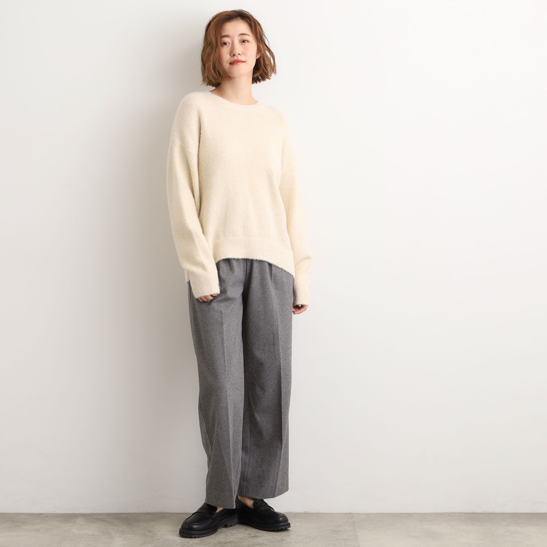 grove「華やぎ冬ニット　ミニスパンコールフェザーニット」|ニット・セーター|