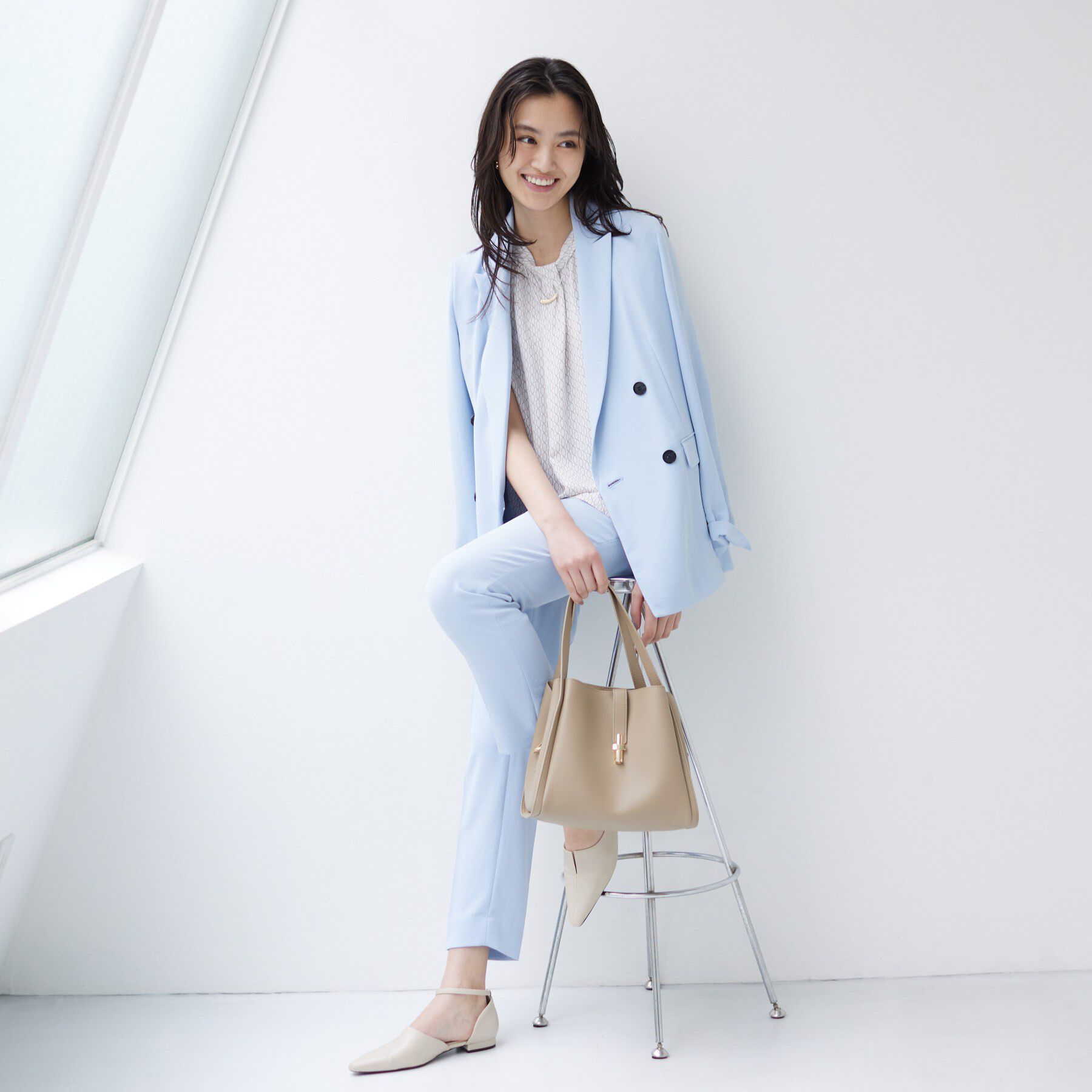 INDIVI「【洗える／UVケア／SETUP可】着る日傘テーパードパンツ」|その他|