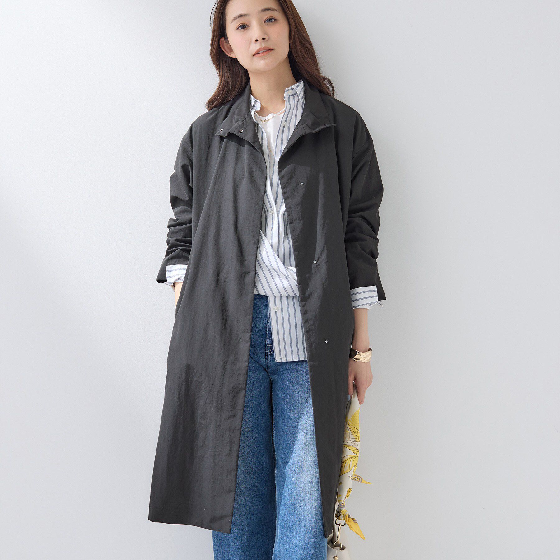 INDIVI「【撥水／軽量】ミニマル スタンドカラーコート」|その他|