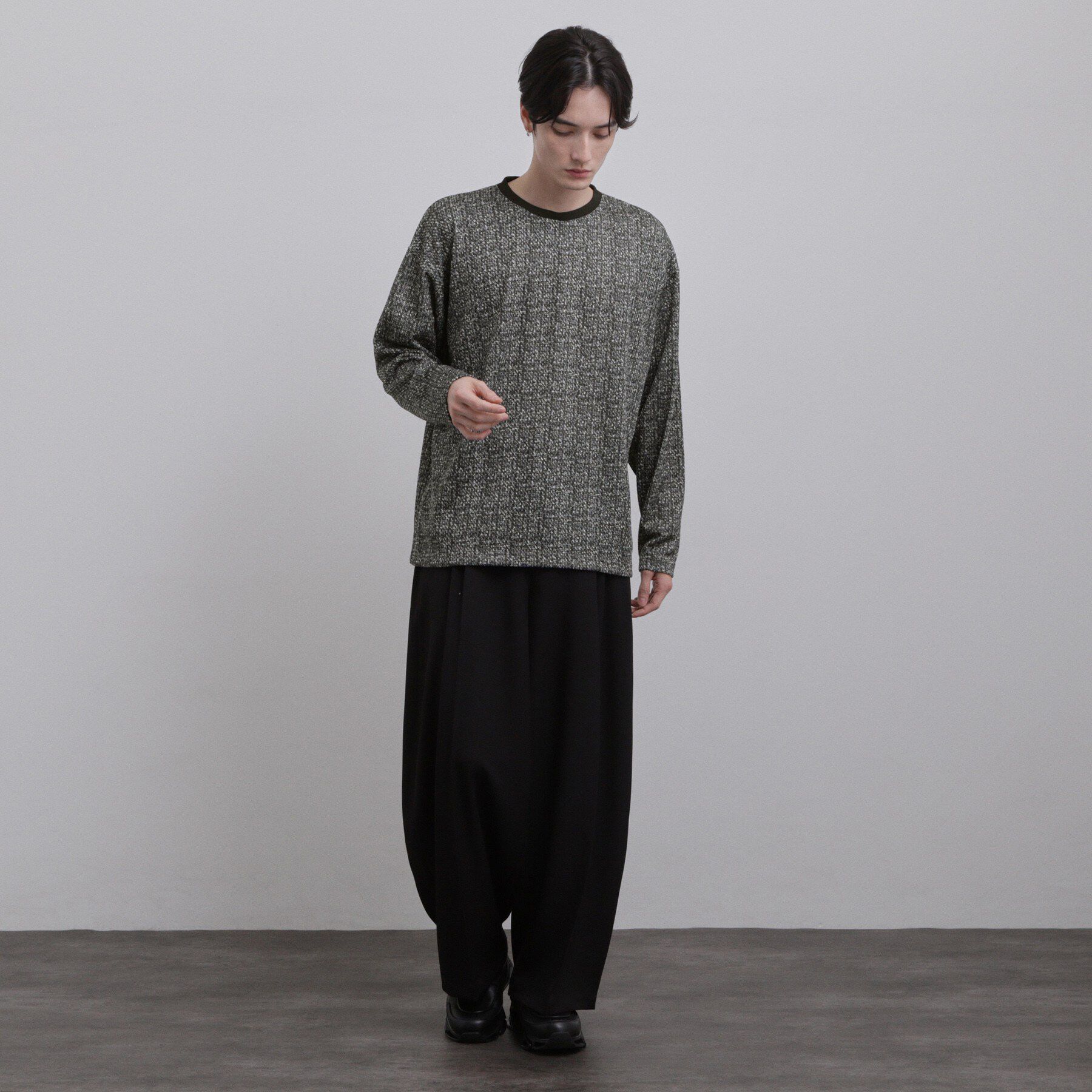 tk.TAKEO KIKUCHI「スプリングツイードライクプリントカットソー」|Tシャツ・カットソー|