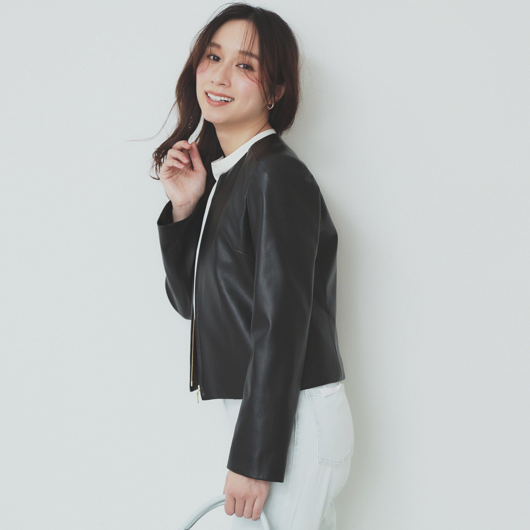 index「シンセティックレザーブルゾン【洗える/ストレッチ】」|ブルゾン・スタジャン|