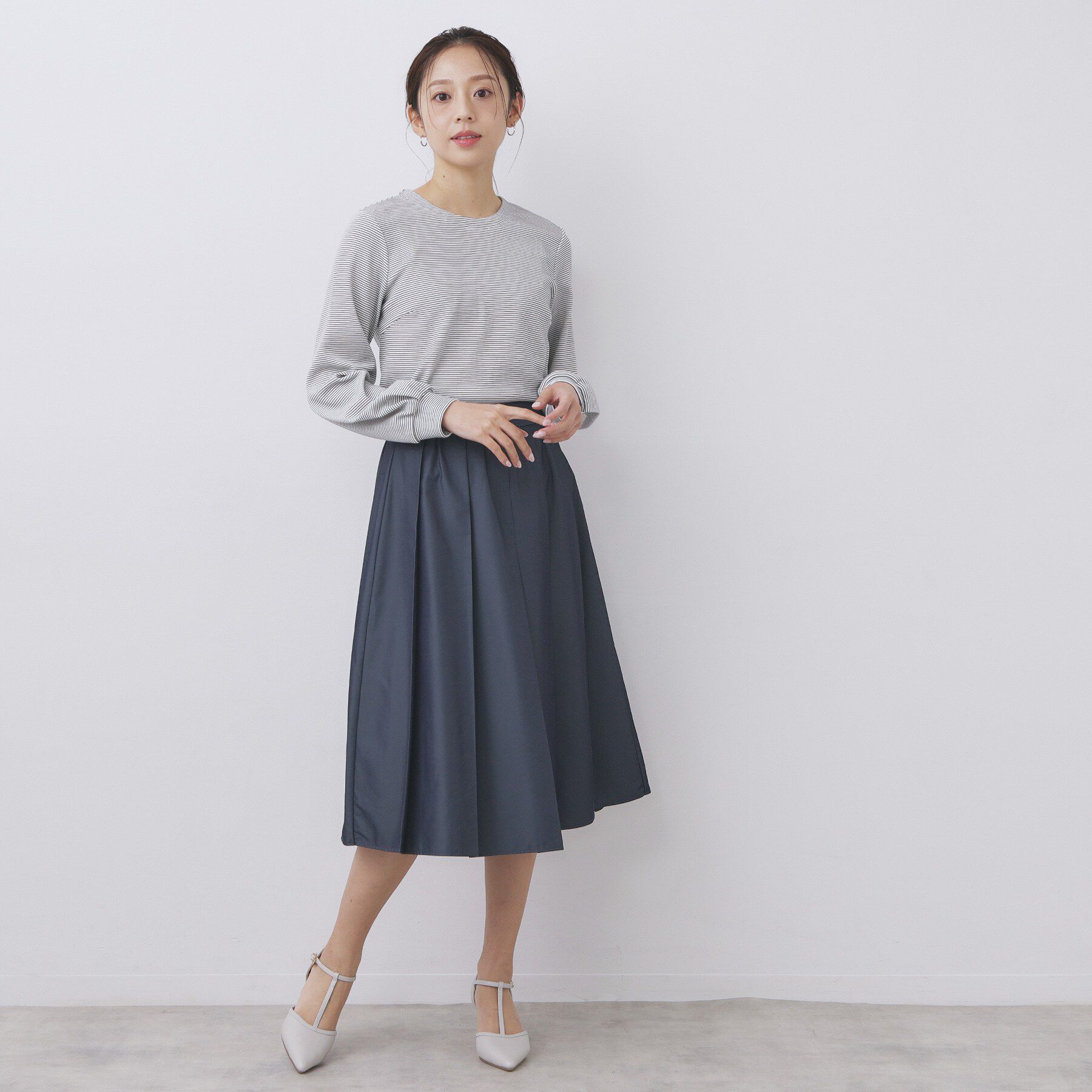 index「レース衿付きピケジャージトップス【洗濯機OK】」|Tシャツ・カットソー|