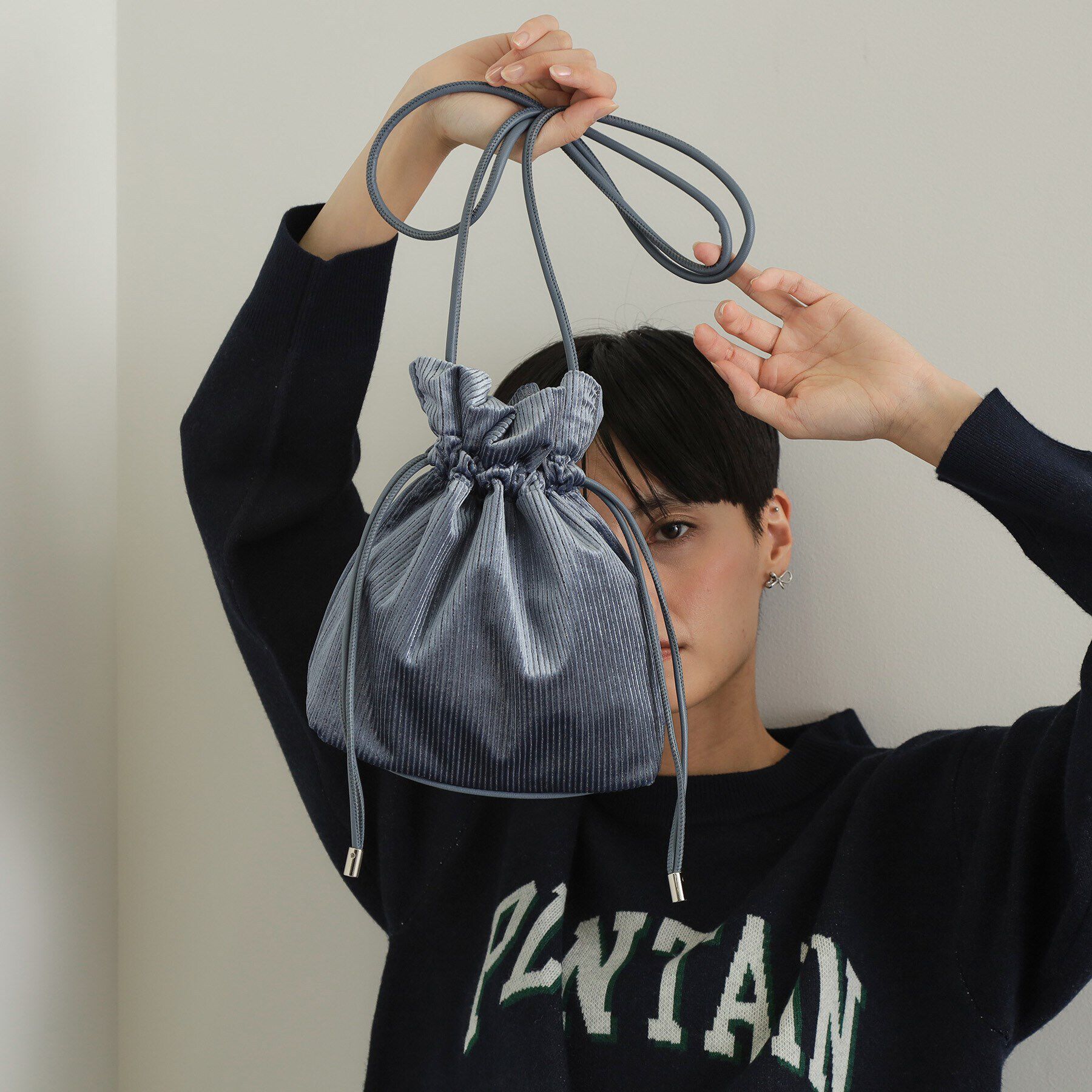 OPAQUE.CLIP「【長さ調整可能】プリーツドロストミニショルダーバッグ」|ショルダー・メッセンジャー|