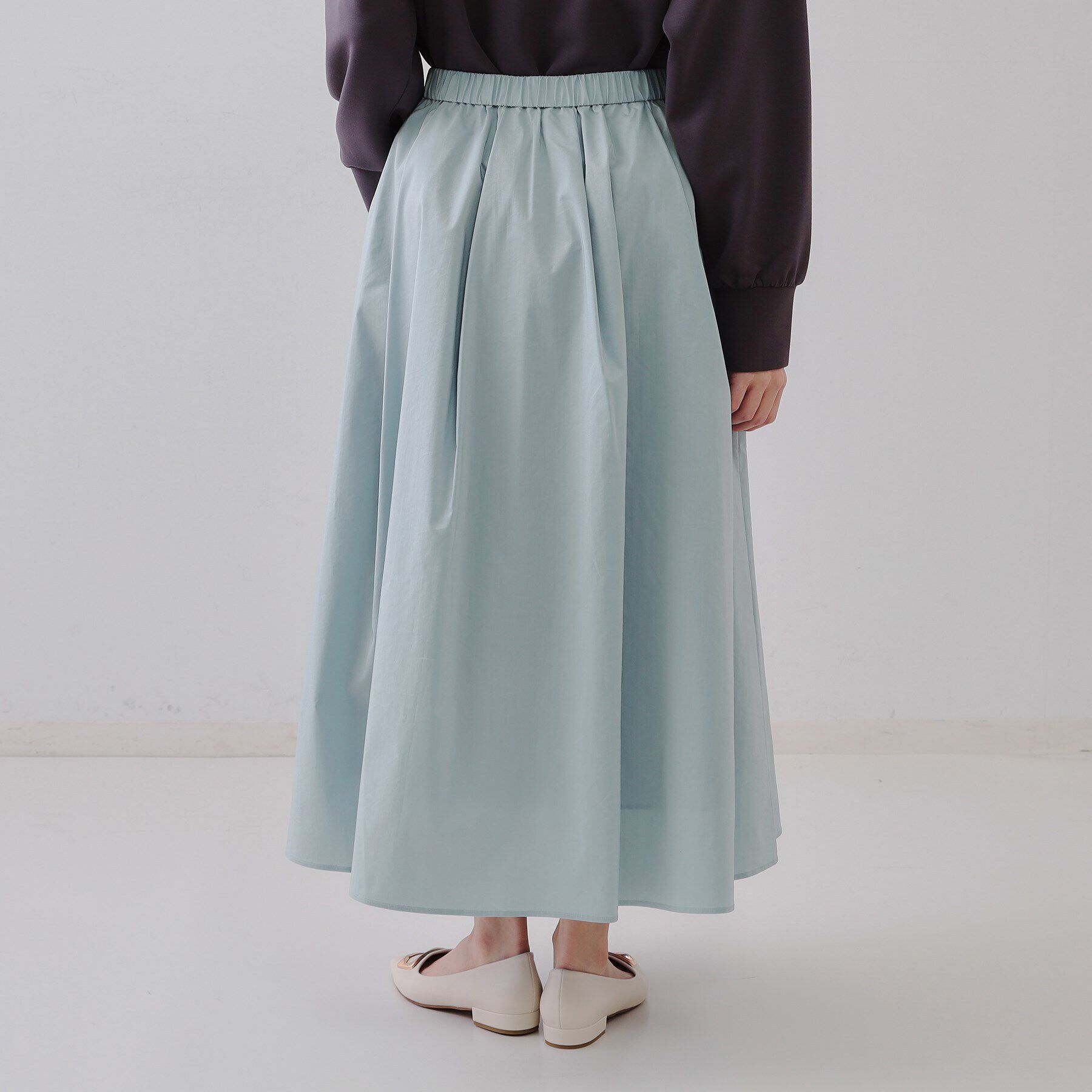 OPAQUE.CLIP「イージータックギャザースカート【洗濯機洗い可】」|スカート|