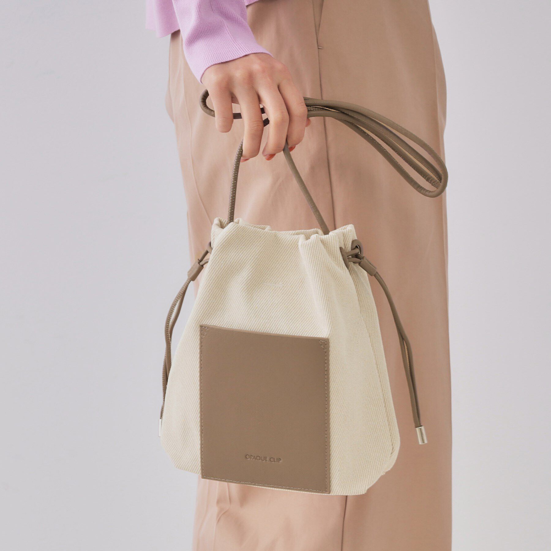 OPAQUE.CLIP「【長さ調整可能】巾着ドロストーリングミニショルダーバッグ」|ショルダー・メッセンジャー|