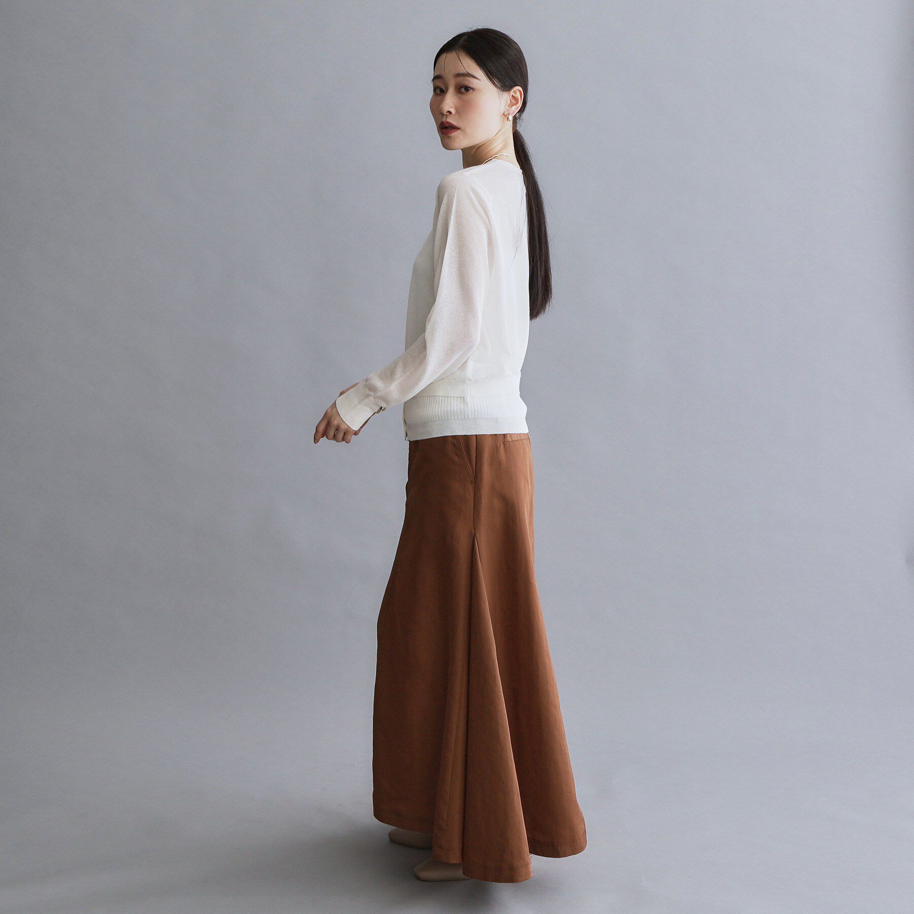 OPAQUE.CLIP「【es】シアーレイヤードニット【洗濯機OK/抗ピル】」|ニット・セーター|