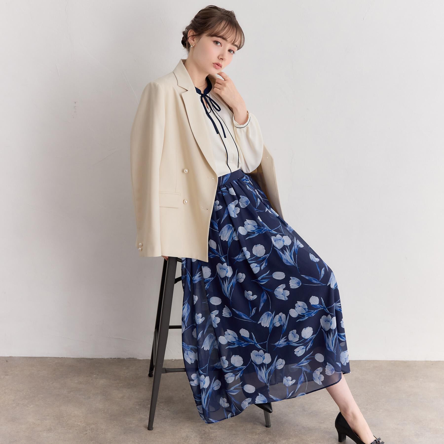 Couture broach「【洗える・通勤】パール調ボタン テーラードジャケット」|テーラードジャケット|