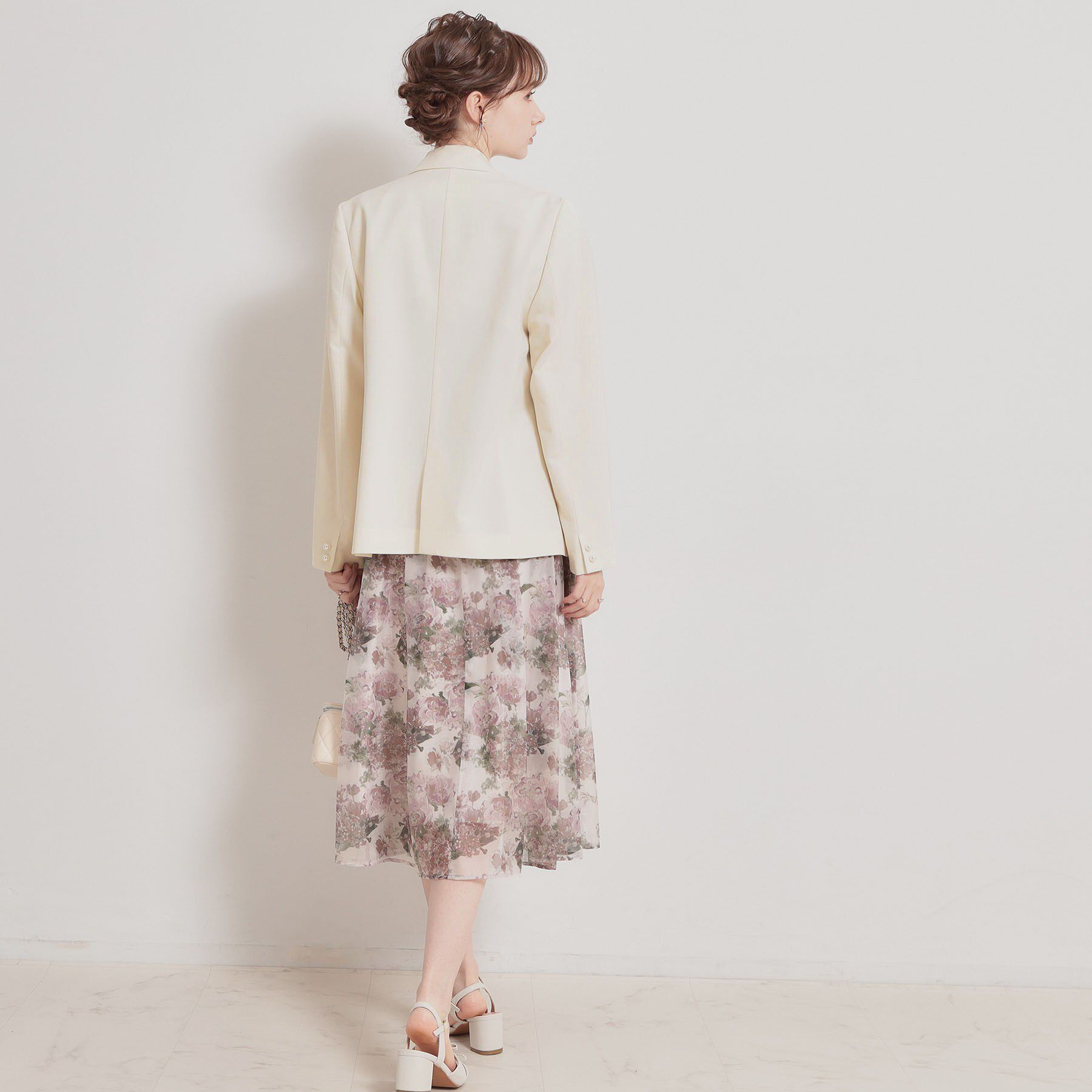 Couture broach「【洗える・通勤】パール調ボタン テーラードジャケット」|テーラードジャケット|