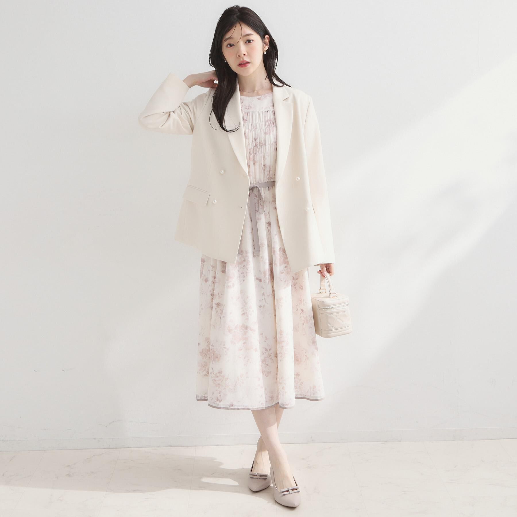 Couture broach「【洗える・通勤】パール調ボタン テーラードジャケット」|テーラードジャケット|