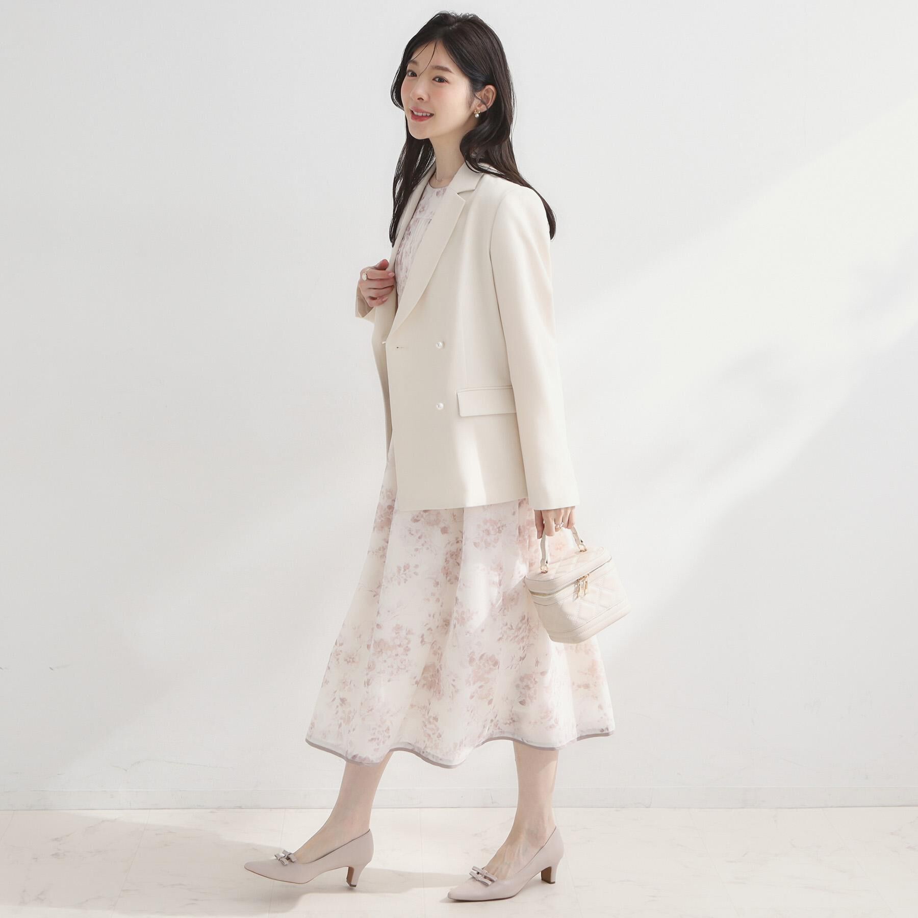 Couture broach「【洗える・通勤】パール調ボタン テーラードジャケット」|テーラードジャケット|