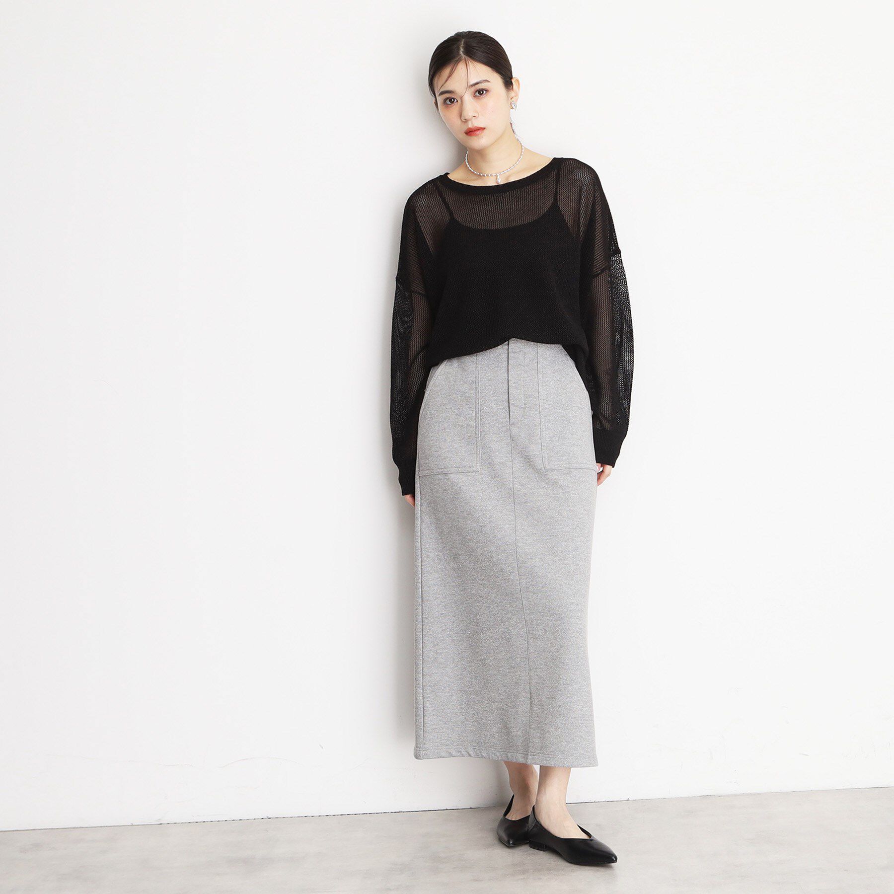 THE SHOP TK「ラメメッシュニット」|ニット・セーター|