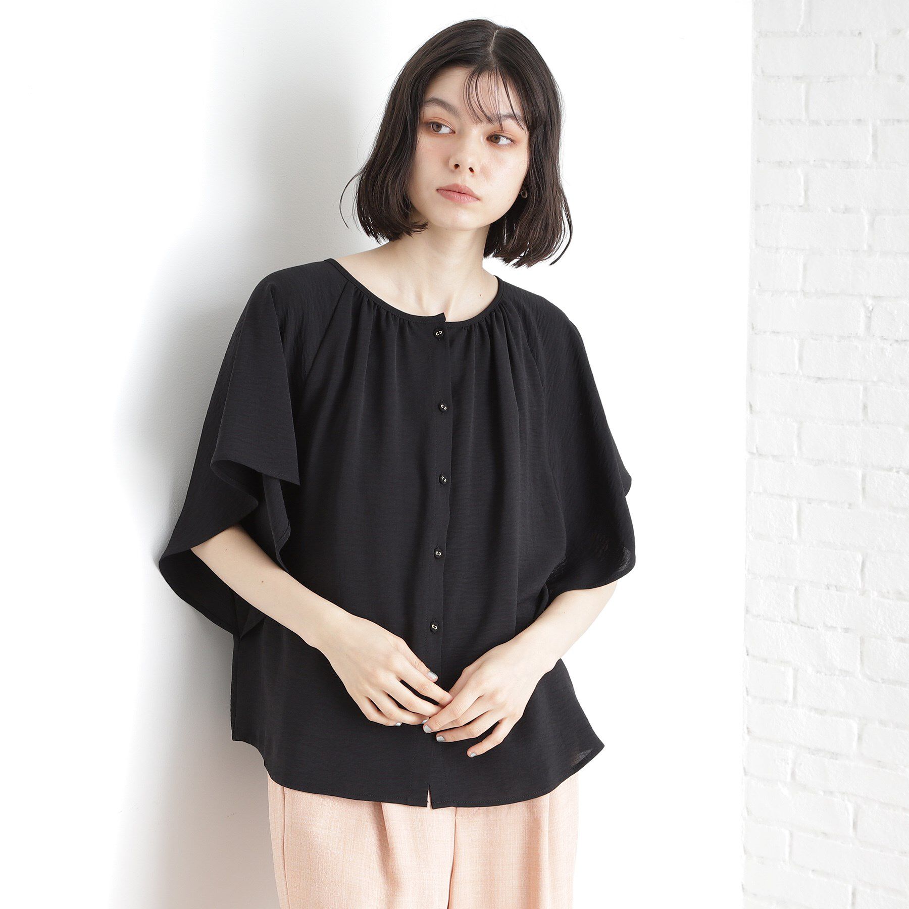 THE SHOP TK「袖フレアブラウス【防シワ／接触冷感／洗濯機OK/セットアップ可】」|シャツ・ブラウス|