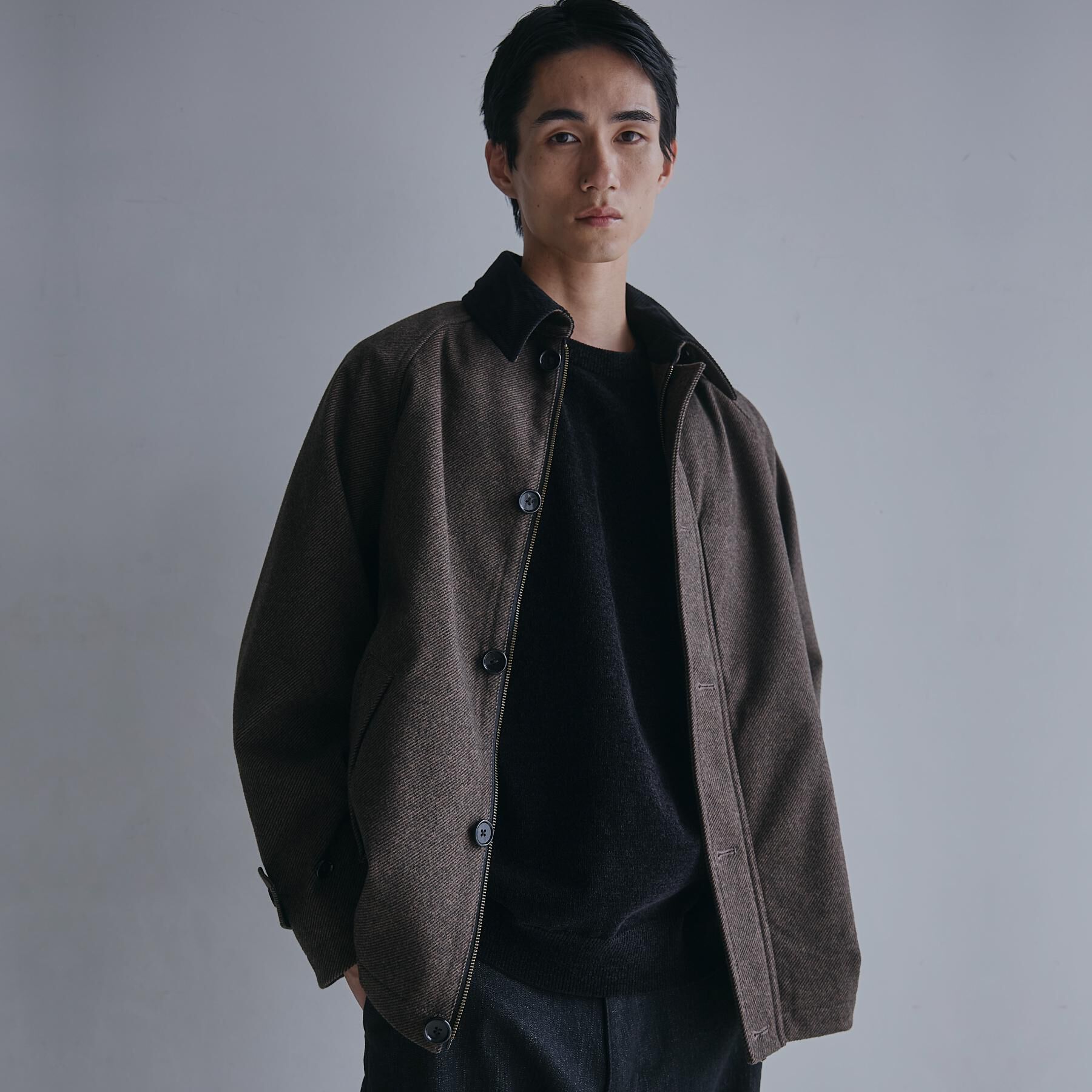 THE SHOP TK「2通りの着こなしができる ウーリック デッキブルゾン」|ブルゾン・スタジャン|ブラウン(443)