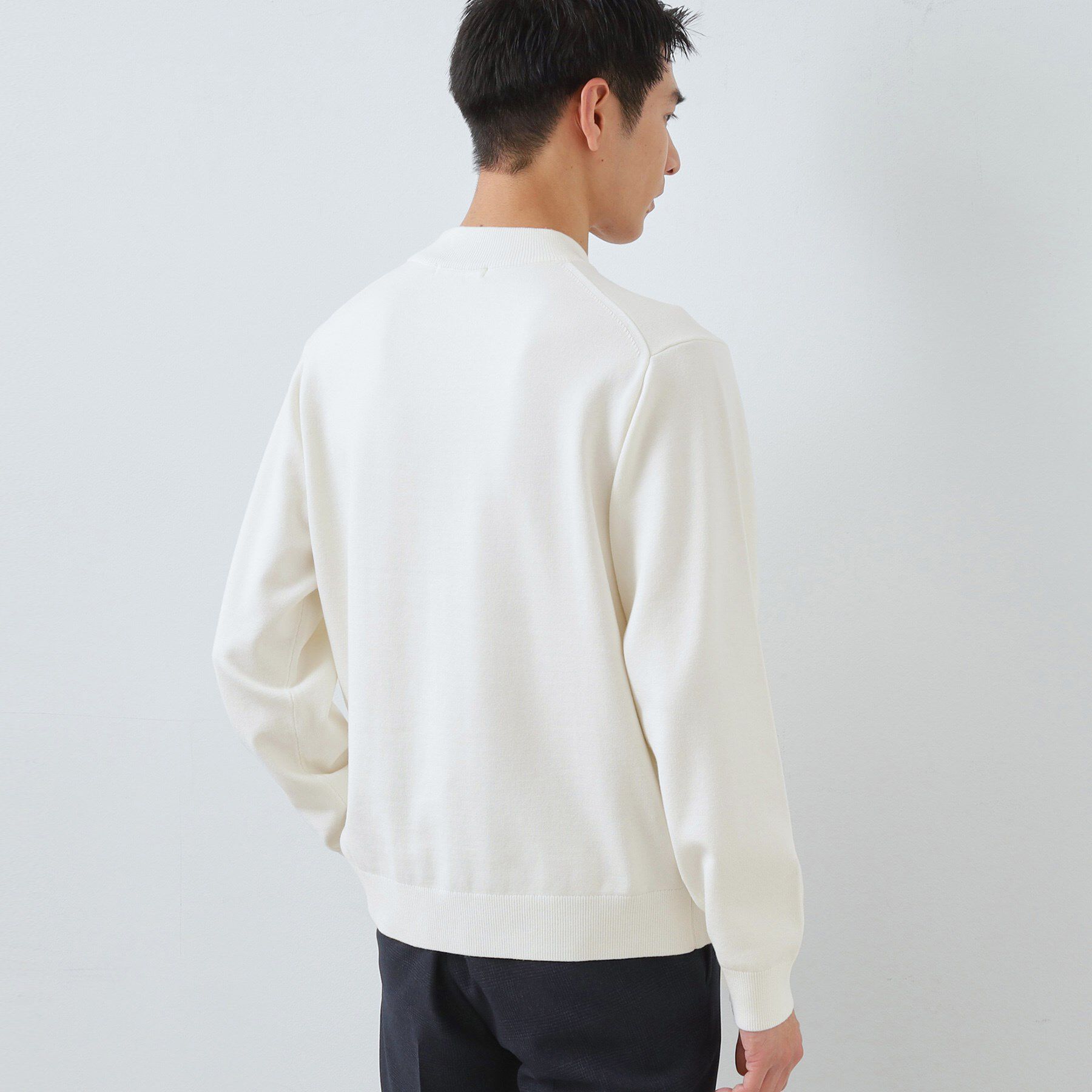 THE SHOP TK「【冬のビジネスシーンに最適】シルキーモックネックニット　洗濯機OK」|ニット・セーター|