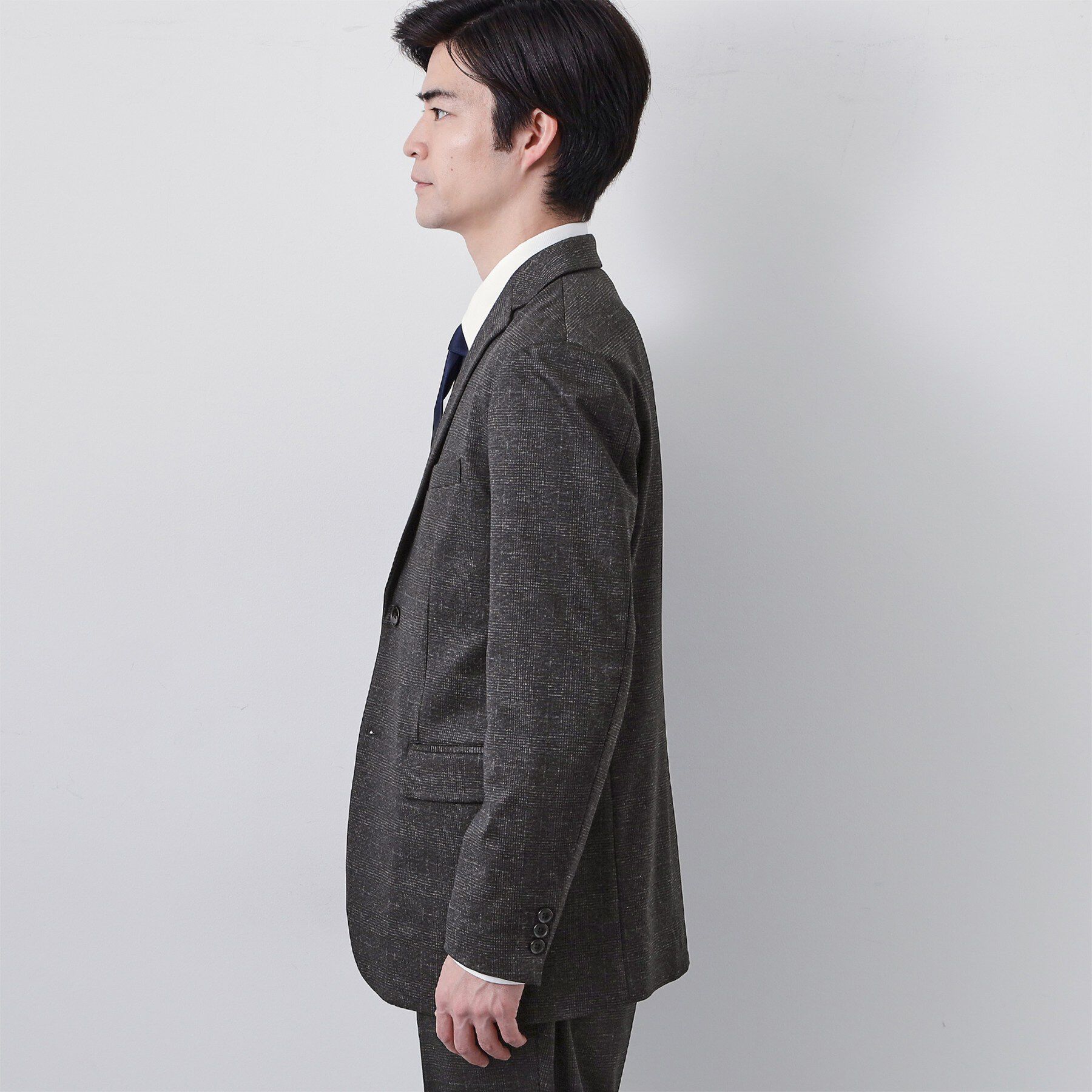 THE SHOP TK「【動きやすい、快適ビジネスジャケット】TRジャージ ジャケット　セットアップ可/洗濯機OK/ストレッ」|テーラードジャケット|