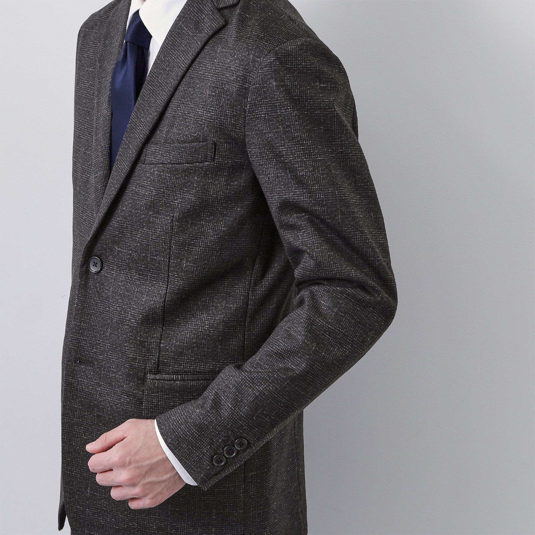 THE SHOP TK「【動きやすい、快適ビジネスジャケット】TRジャージ ジャケット　セットアップ可/洗濯機OK/ストレッ」|テーラードジャケット|