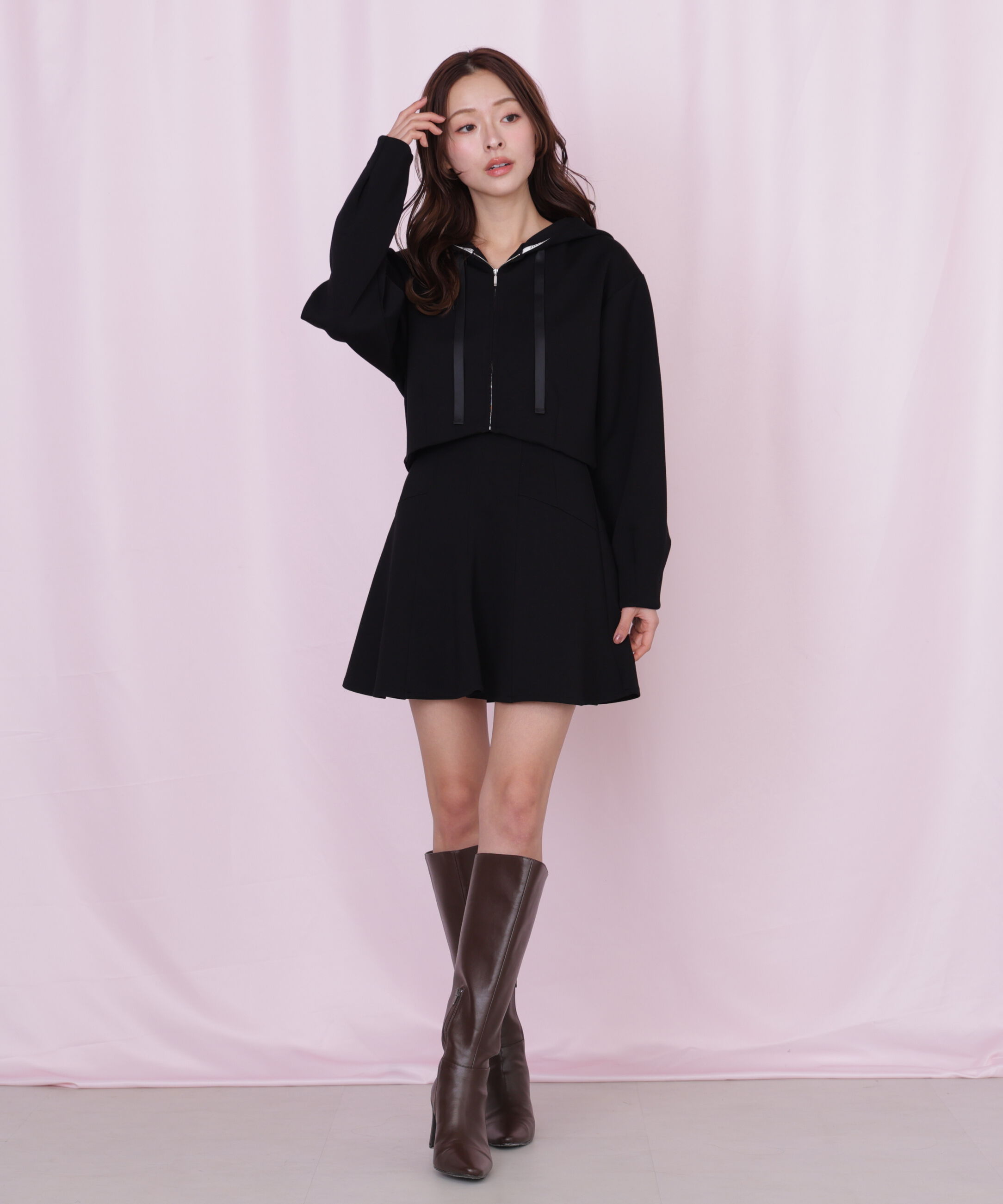  「ダイバー素材インナーパンツ付スカート」|スカート|