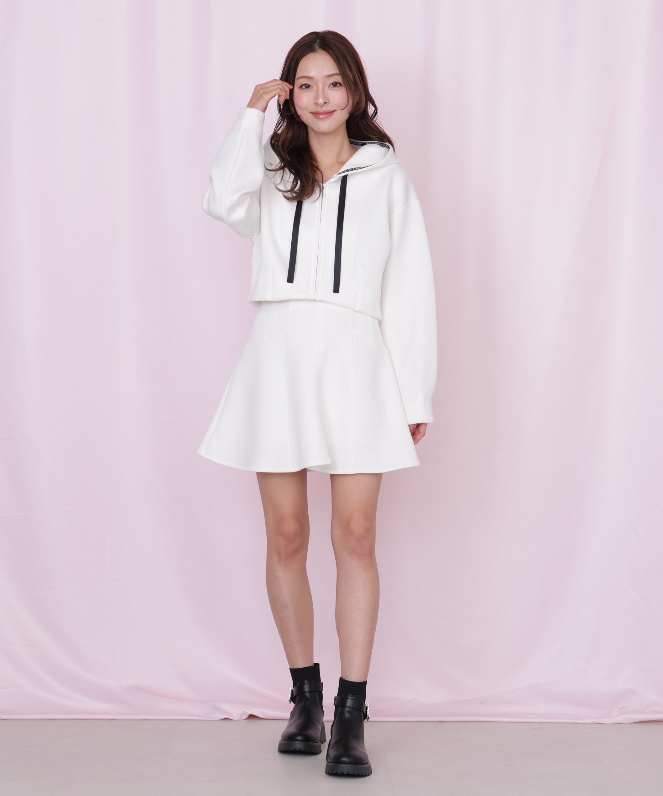  「ダイバー素材インナーパンツ付スカート」|スカート|