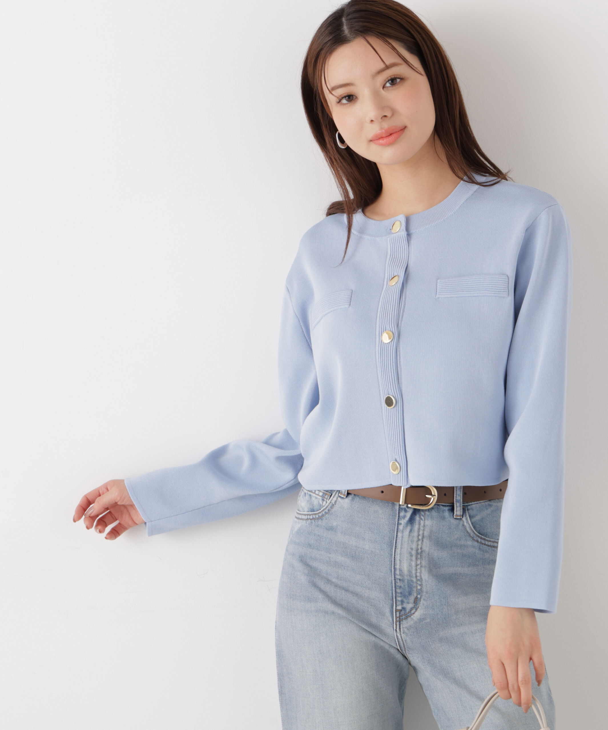 PROPORTION BODY DRESSING「〈a/mie〉シルク混ニットカーディガン　26SS」|ニット・セーター|