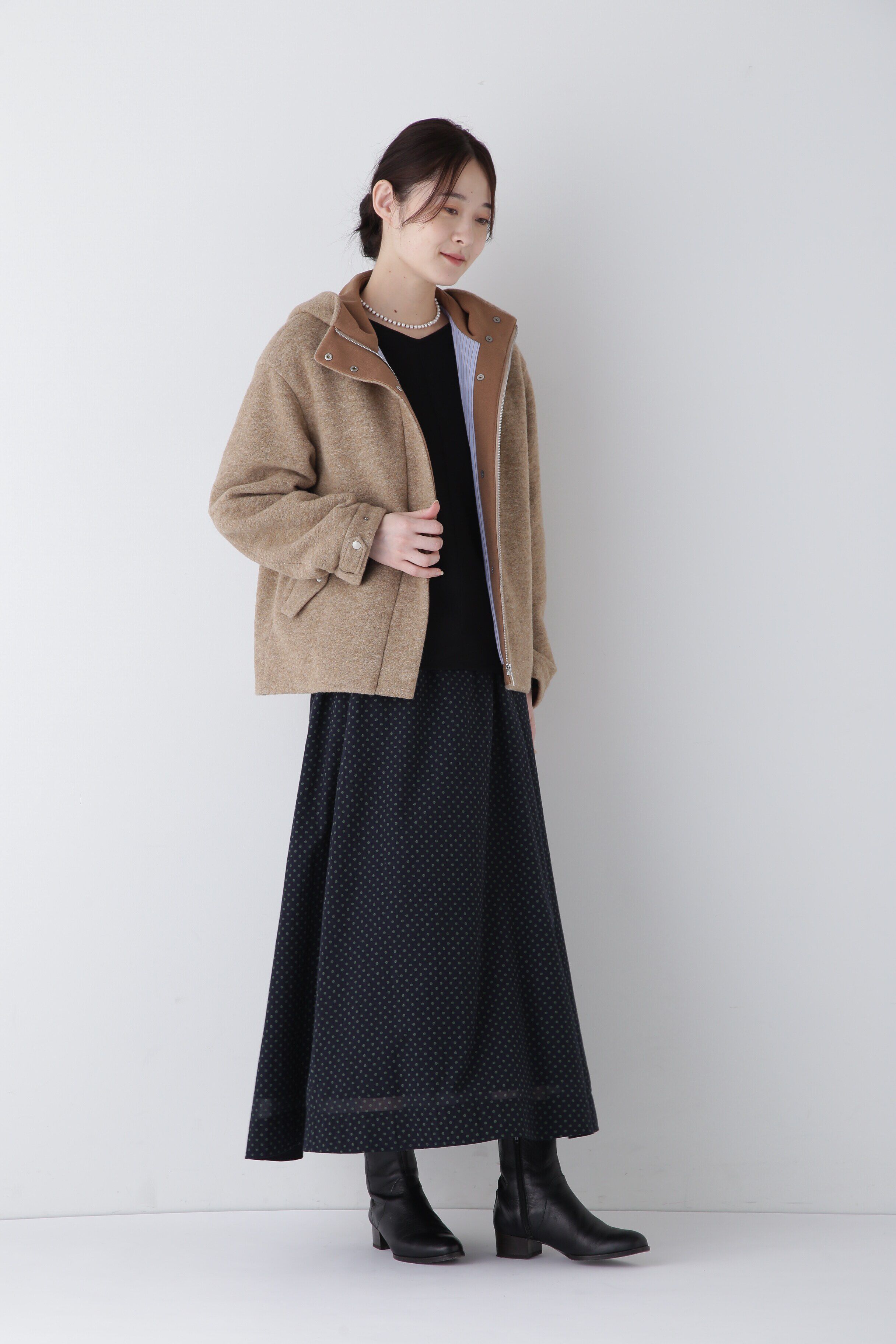  「◆スライバーフードブルゾン」|ブルゾン・スタジャン|