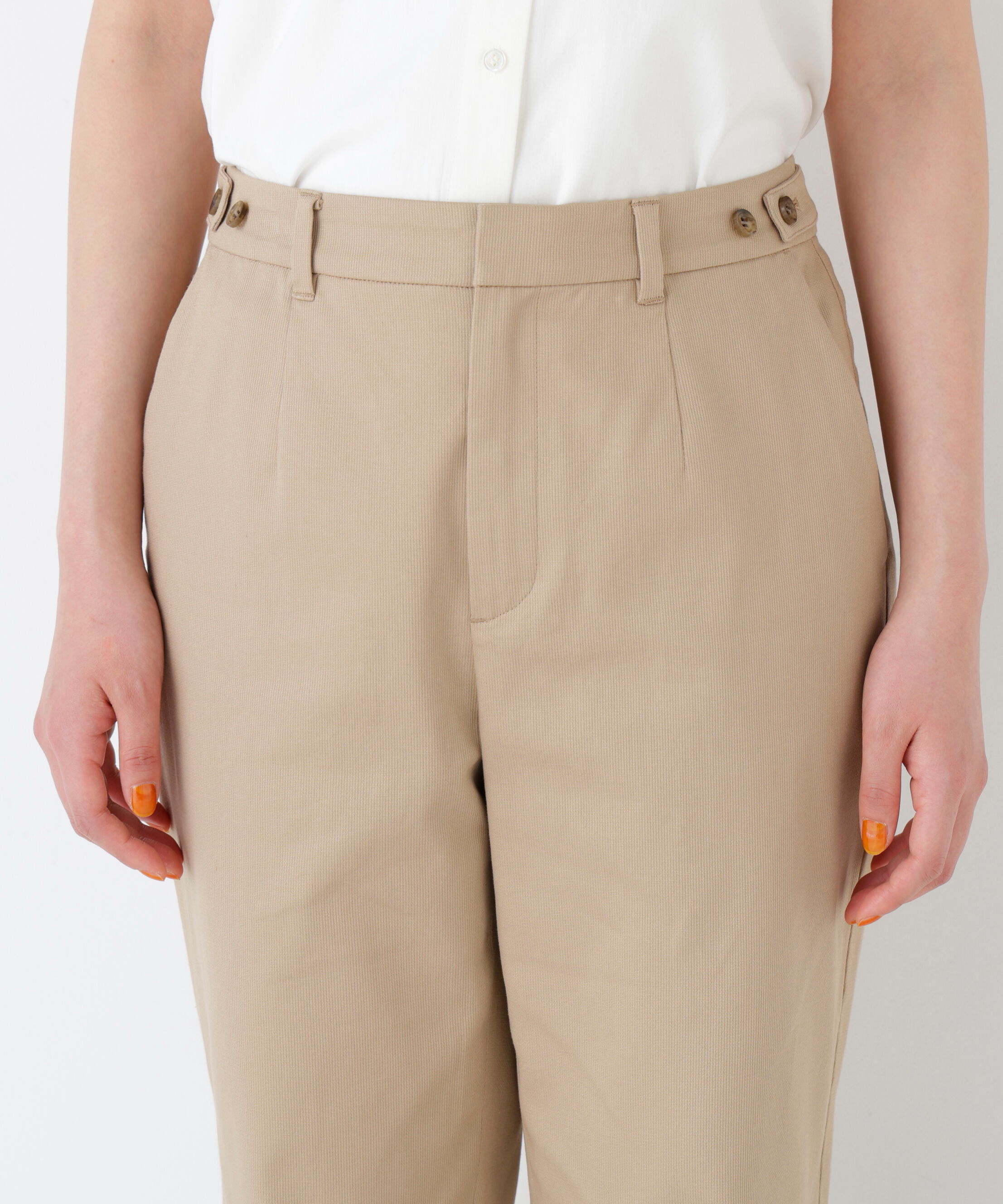  「ピケストレッチ細身ストレートパンツ」|その他|