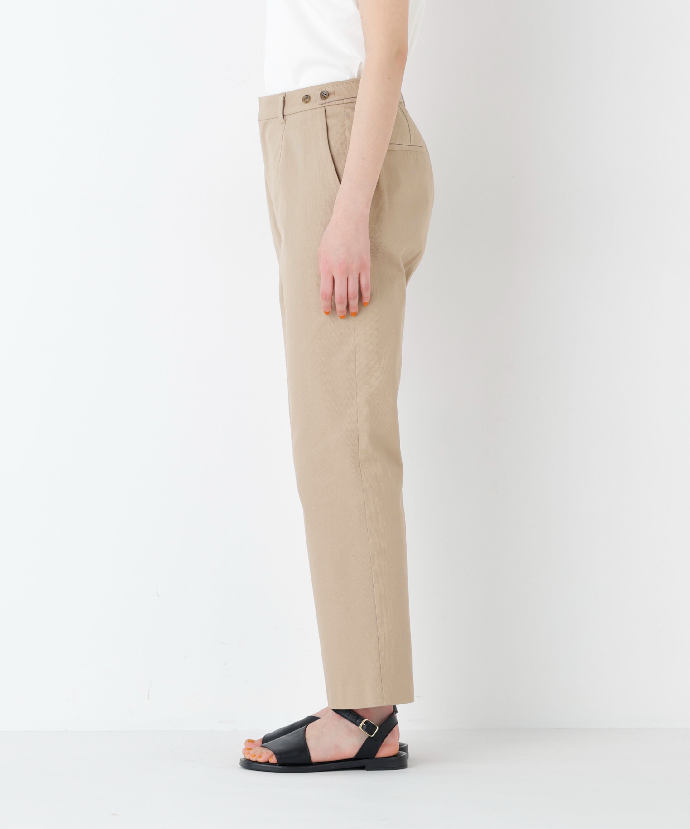  「ピケストレッチ細身ストレートパンツ」|その他|