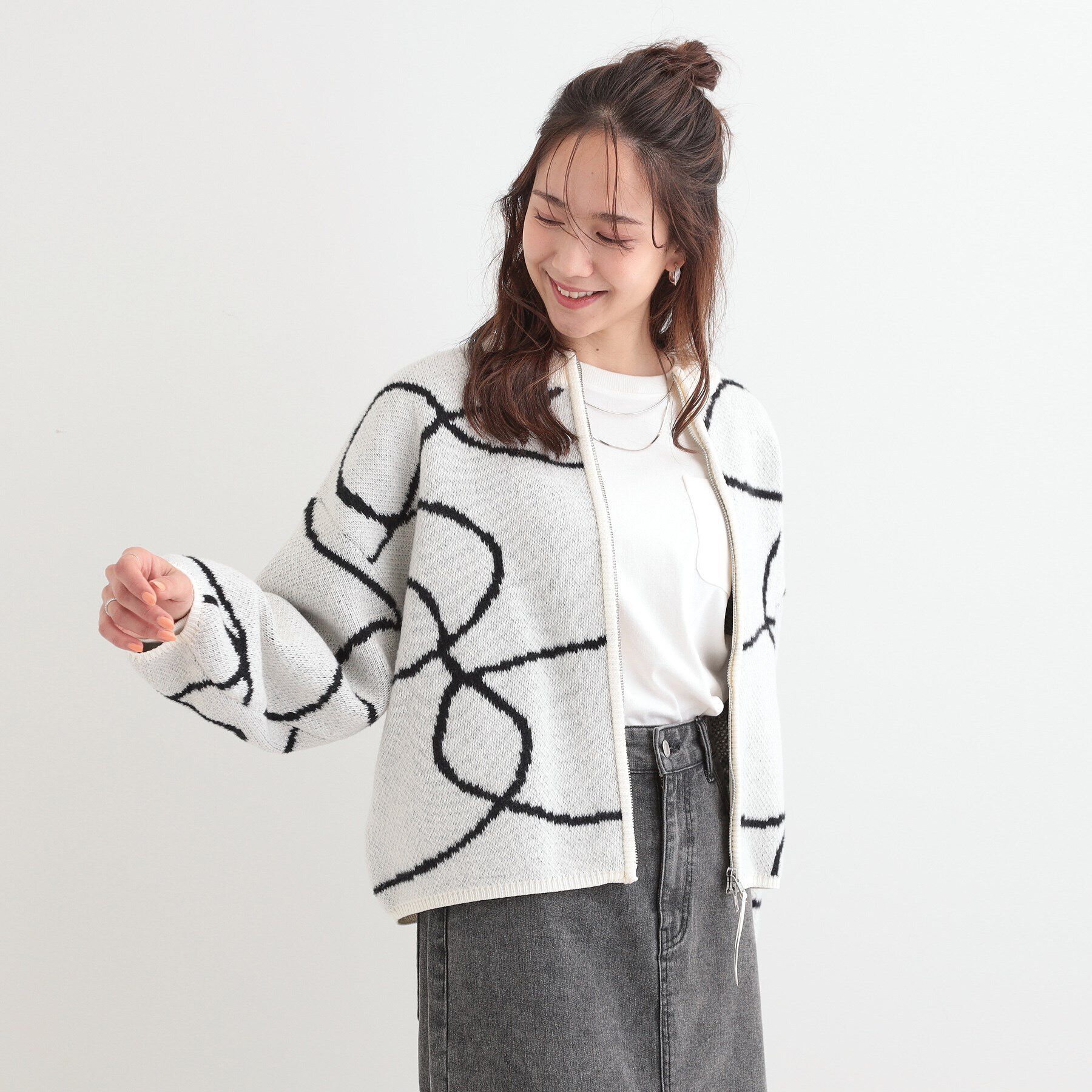 SHOO･LA･RUE「選べる3柄 ダブルZIPカーディガン」|カーディガン|