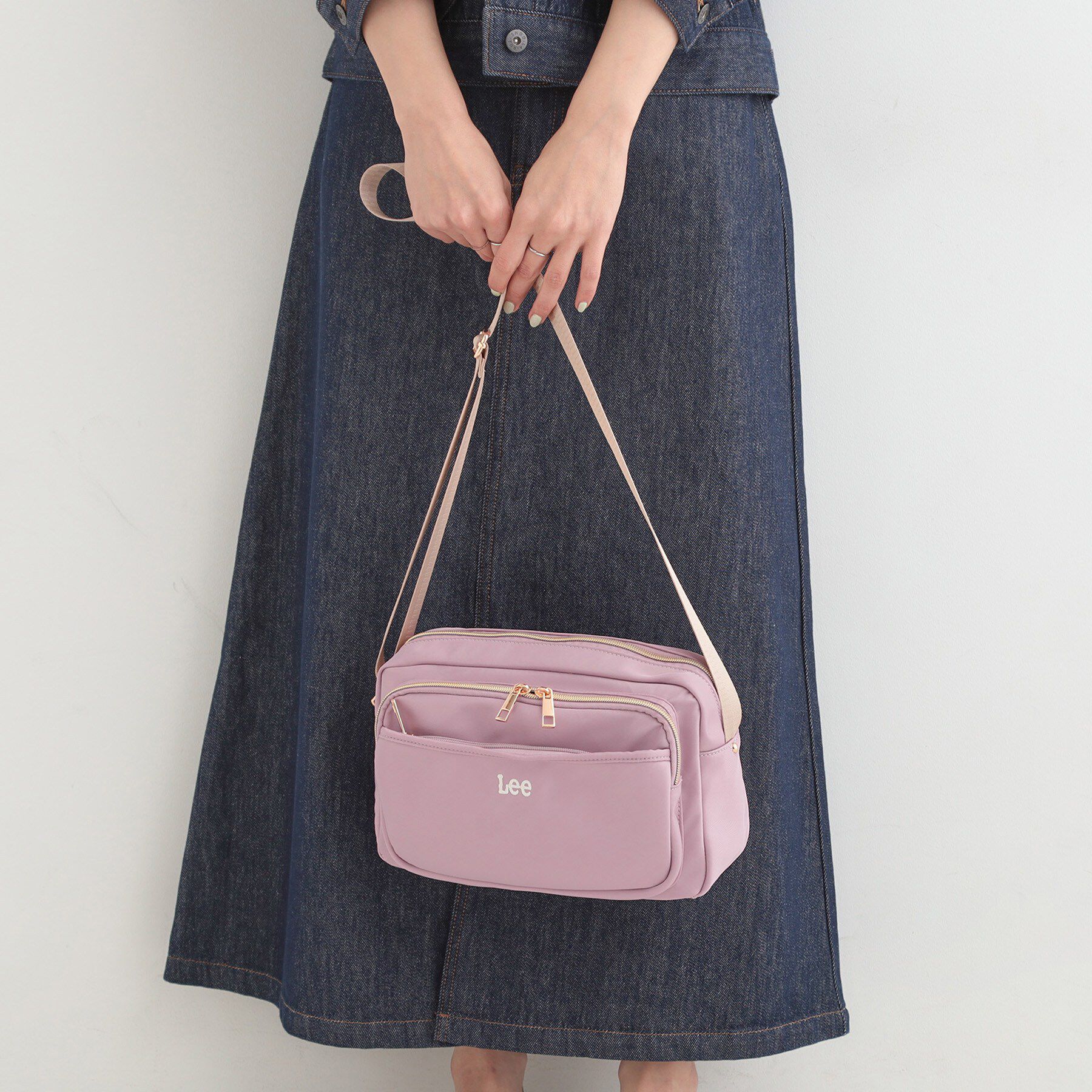 SHOO･LA･RUE「【Lee別注／撥水】7ポケットショルダーバッグ」|ショルダー・メッセンジャー|ピンク(072)