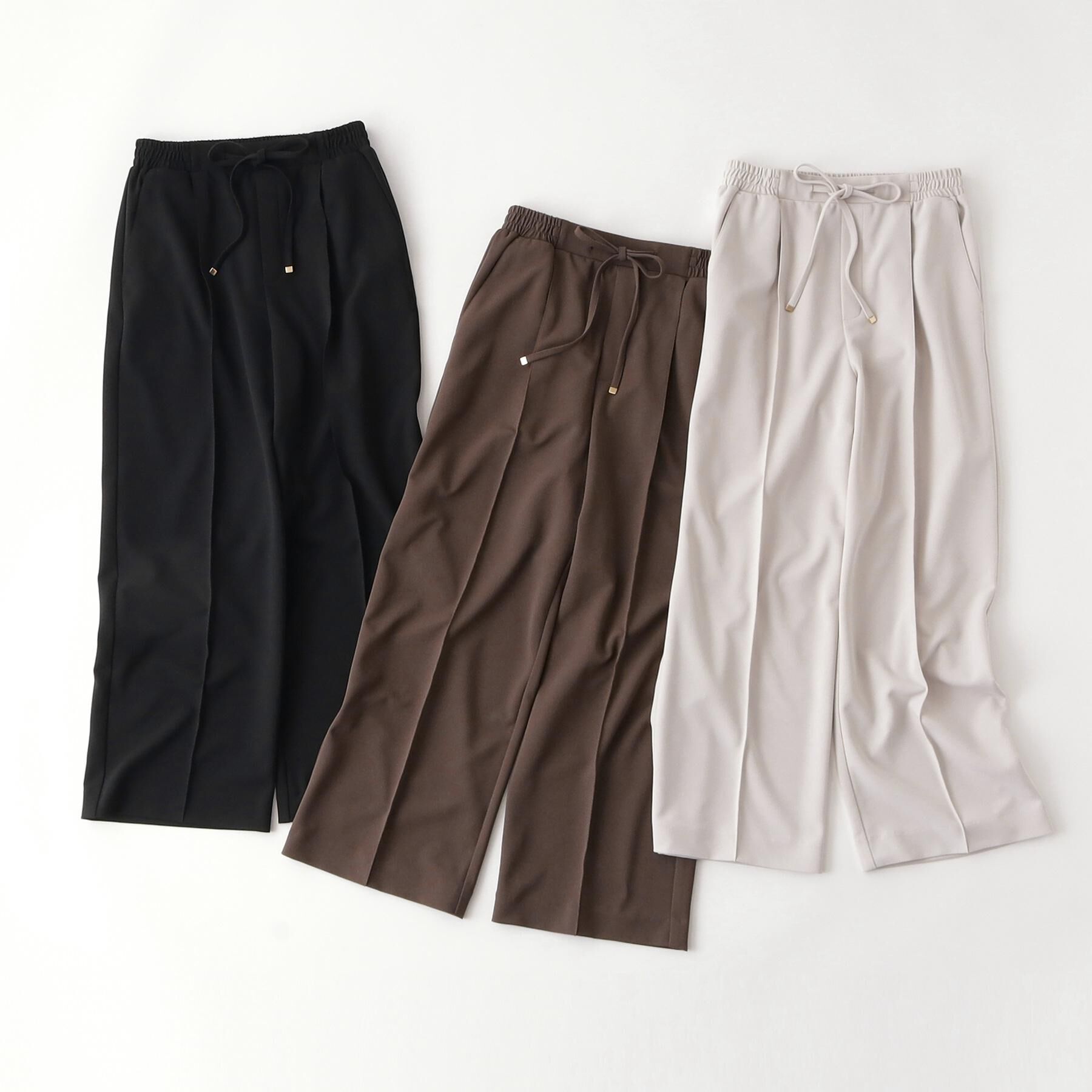 SHOO･LA･RUE「【高レビュー/S-LL/着丈選べる/洗濯後しわになりにくい】スマートに見えるイージーワイドパンツ」|その他|