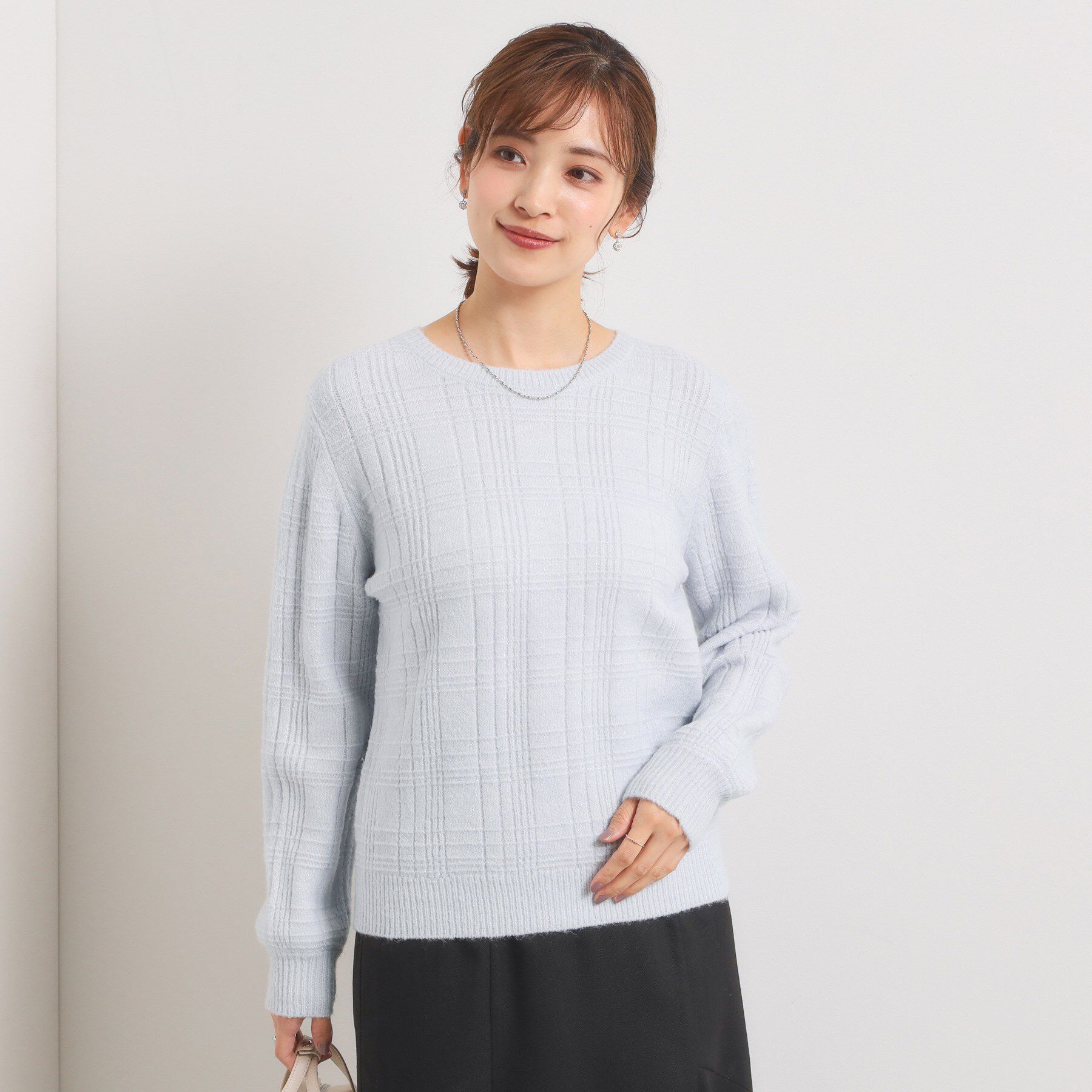 ITS&rsquo;DEMO「【手洗い可】ラメチェックニット」|ニット・セーター|