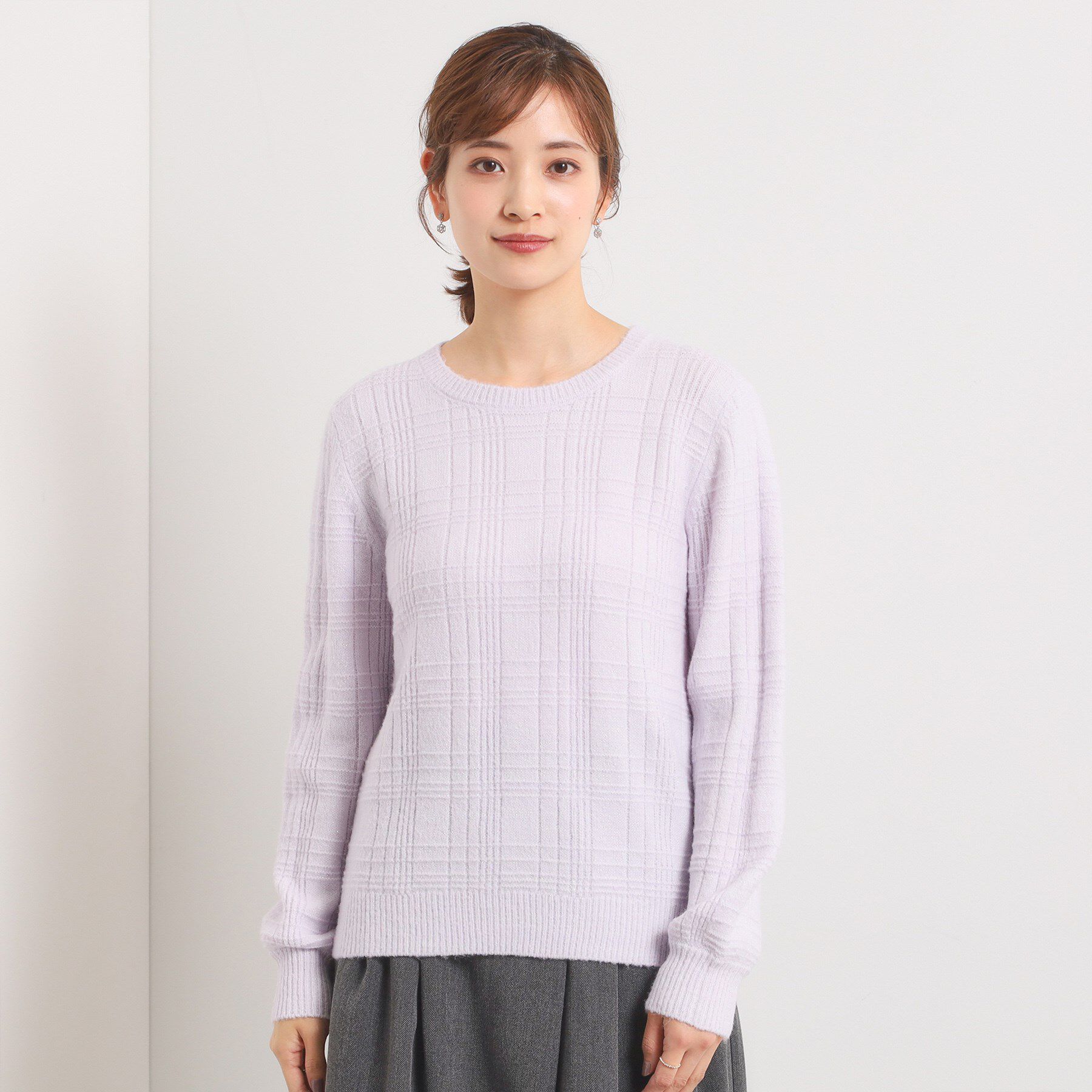 ITS&rsquo;DEMO「【手洗い可】ラメチェックニット」|ニット・セーター|