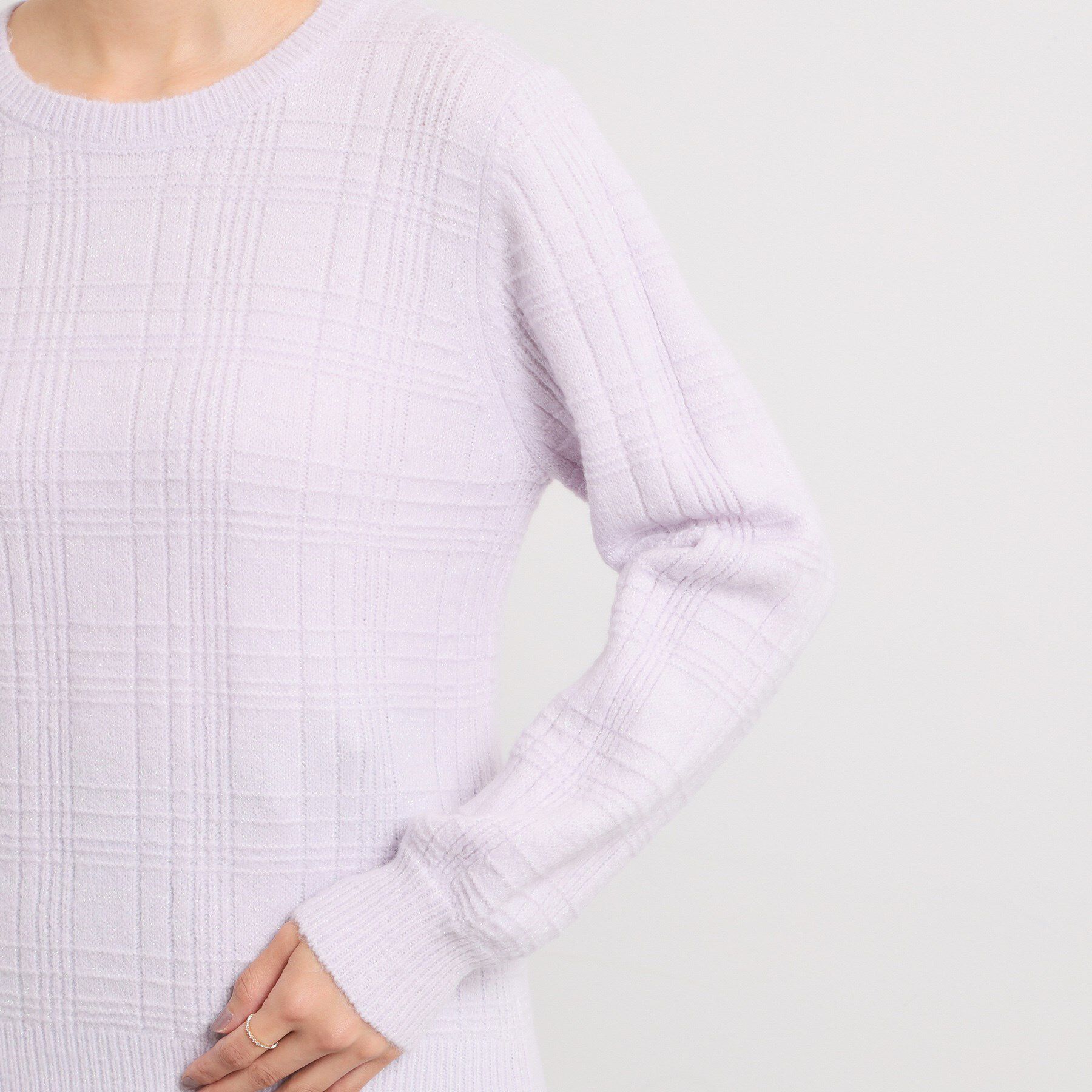 ITS&rsquo;DEMO「【手洗い可】ラメチェックニット」|ニット・セーター|