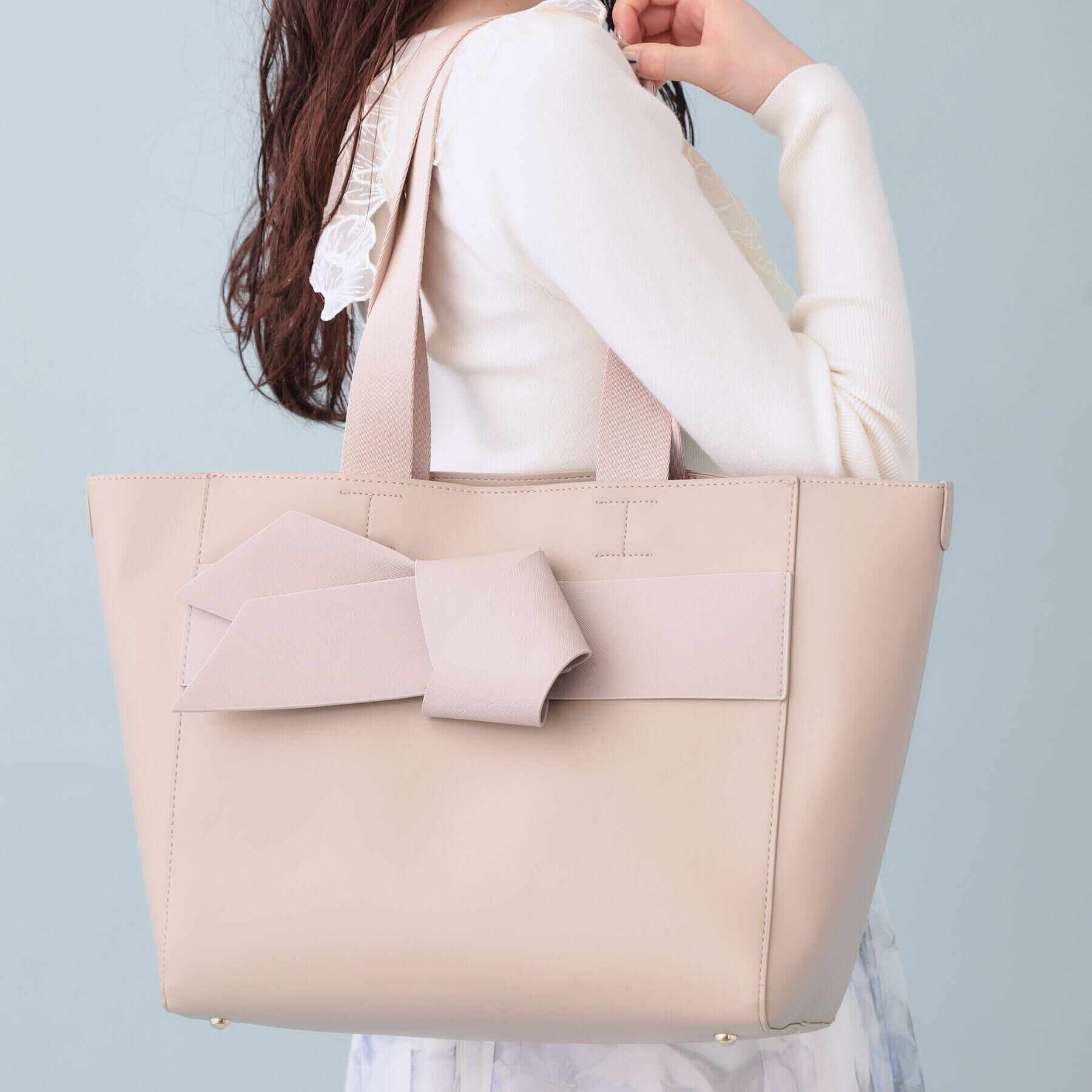 ESPERANZA「リボントートバッグ」|トートバッグ|ベージュ(052)