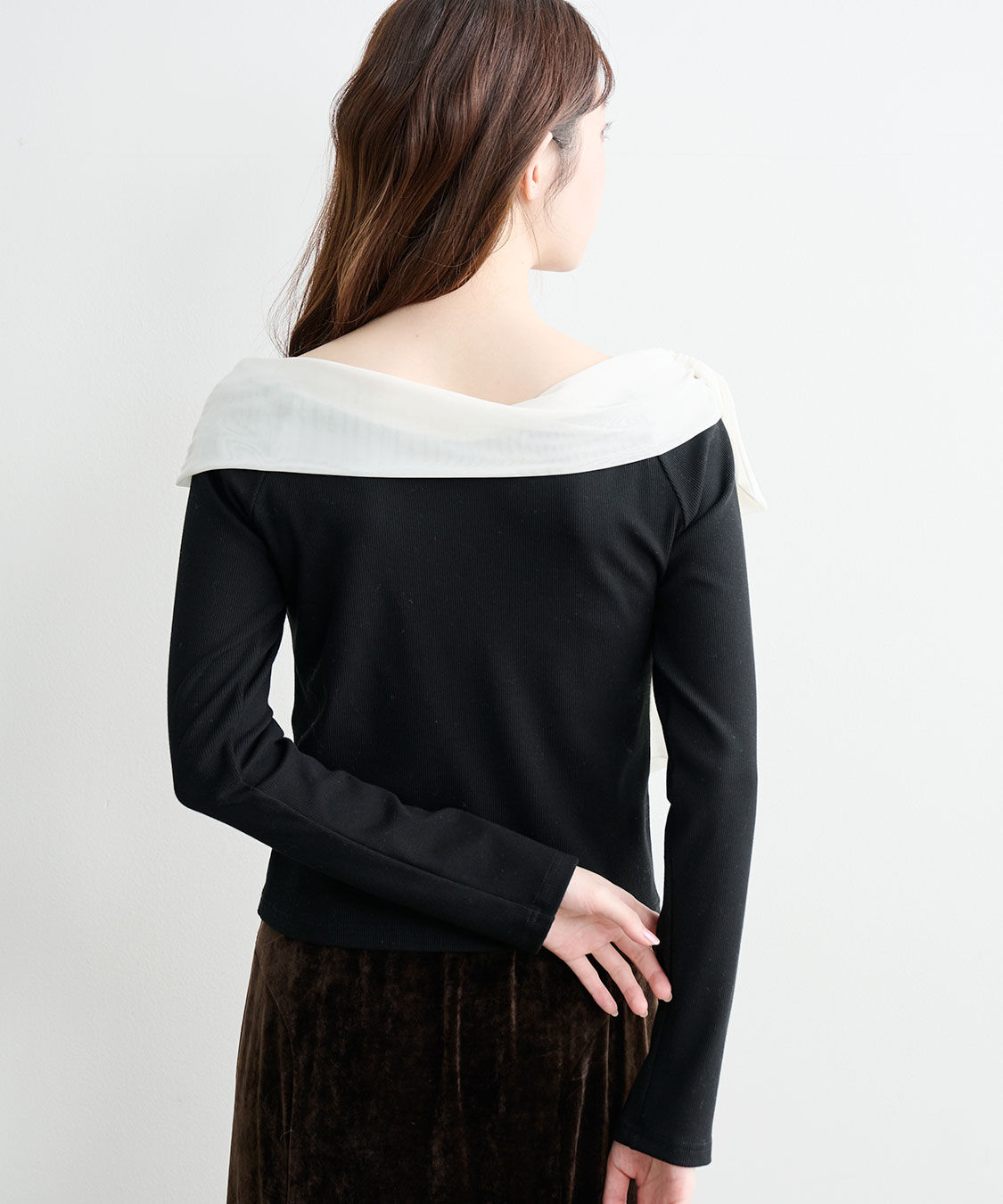 COCO DEAL「シアーリボンリブトップス」|Tシャツ・カットソー|