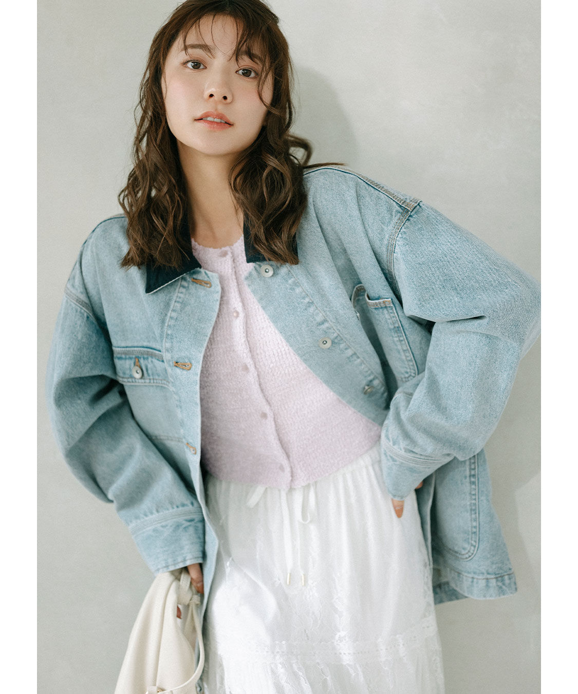COCO DEAL「デニムカバーオール」|デニムジャケット|ブルー