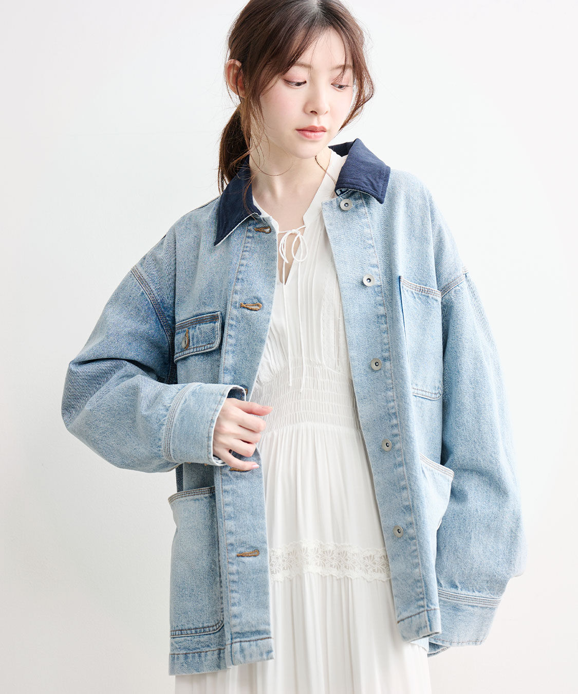 COCO DEAL「デニムカバーオール」|デニムジャケット|