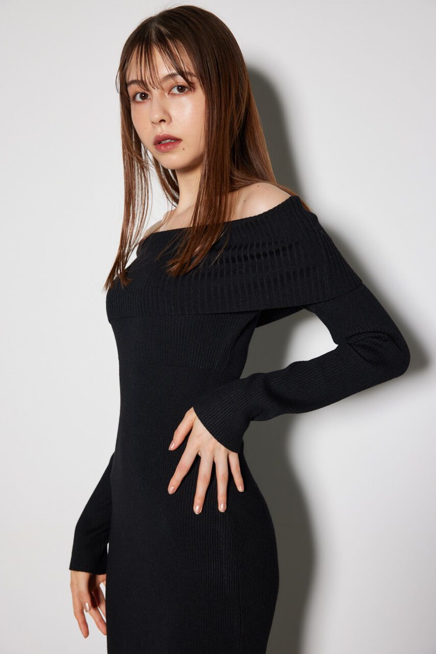 rienda「オフショルダータイトニットワンピース」|ワンピース|