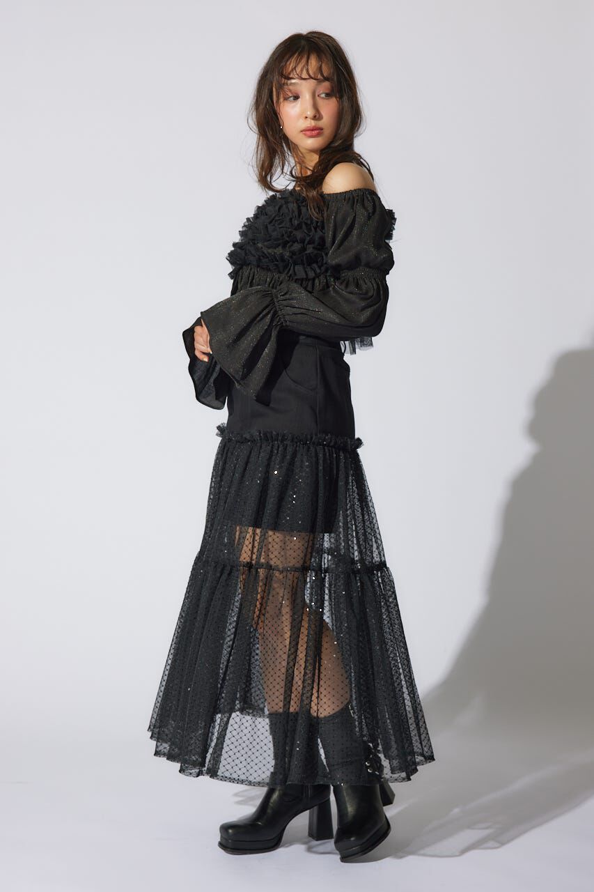 rienda「フリルオフショルブラウス」|シャツ・ブラウス|